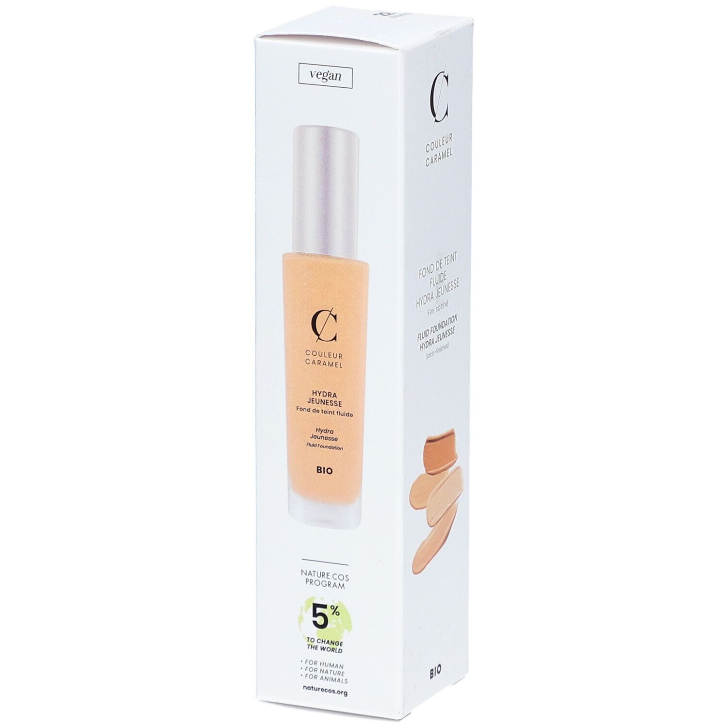 COULEUR CARAMEL Fond de teint Fluide Hydra Jeunesse Bio Beige rosé