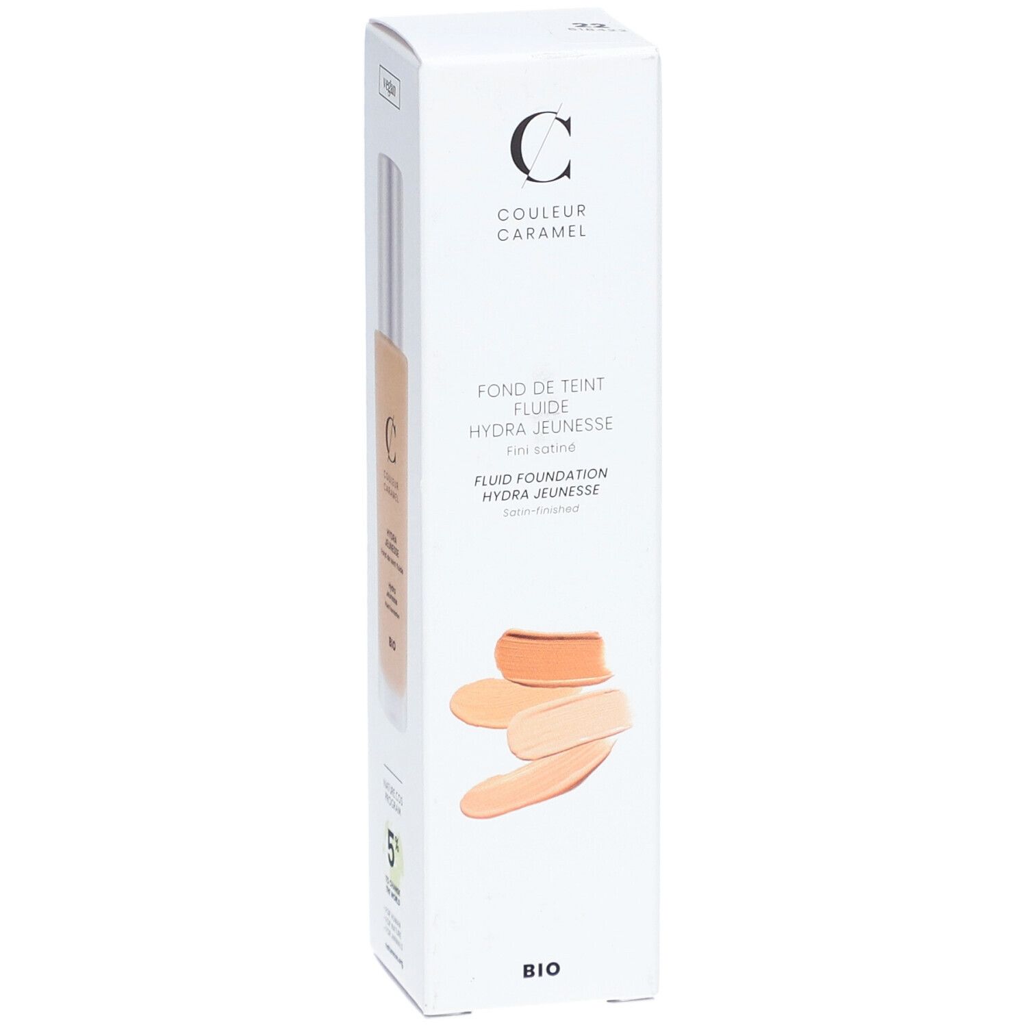 COULEUR CARAMEL Fond de teint Fluide Hydra Jeunesse Bio Beige rosé