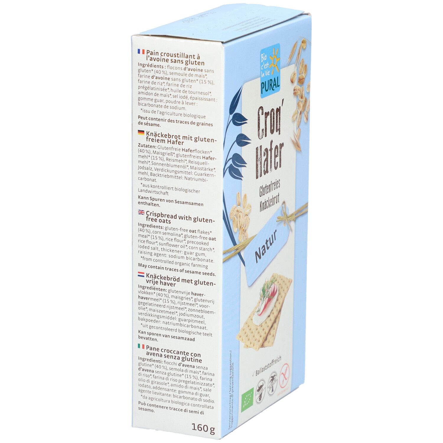 PURAL Croq'avoine nature sans gluten