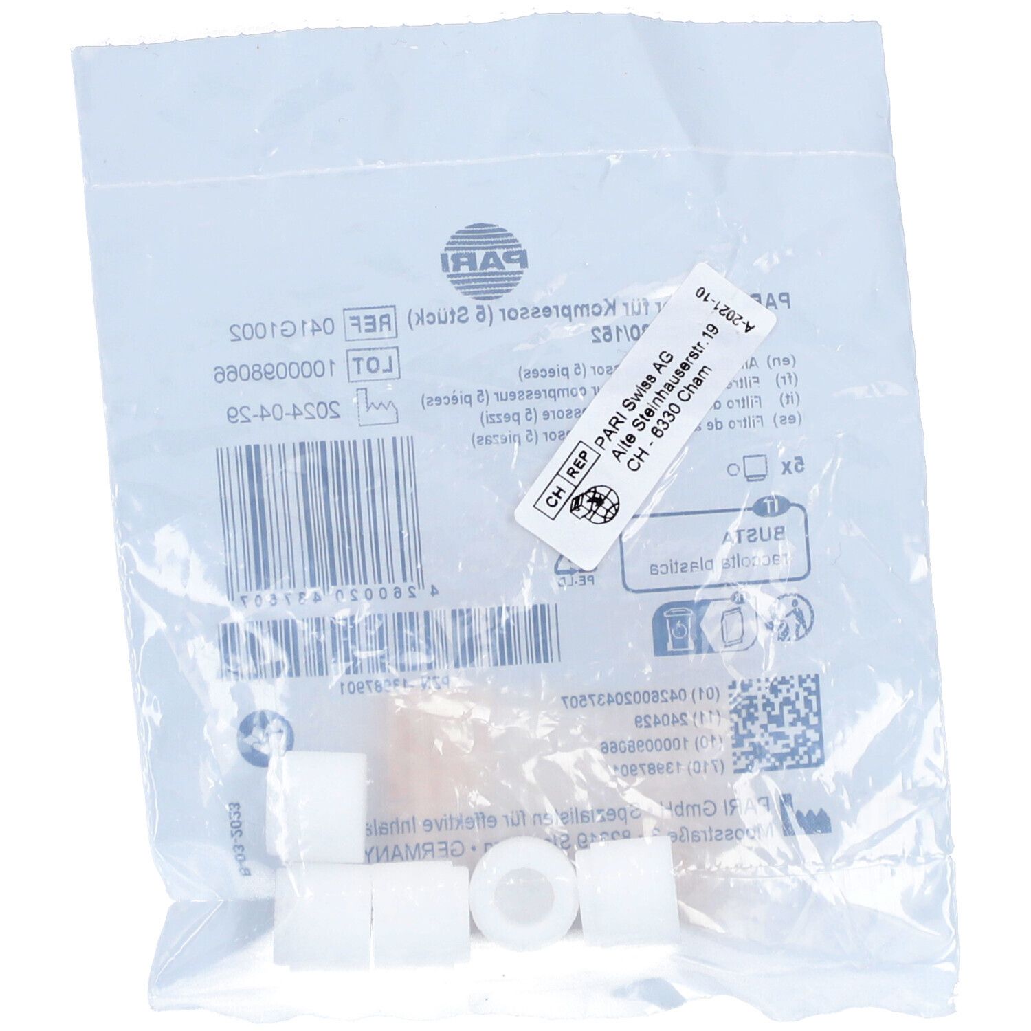 PARI Filtre d'entrée d'air pour compresseur Type 128/130/152