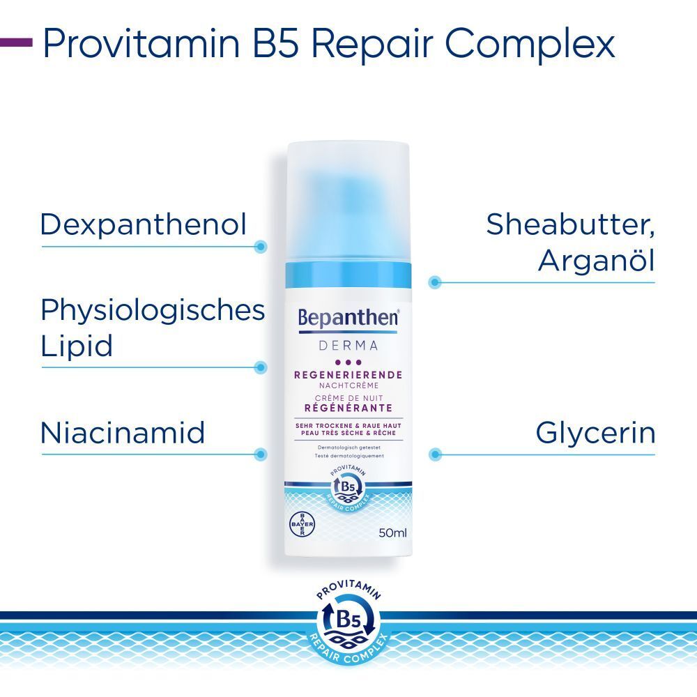 BEPANTHEN® Derma Crème de nuit régénérante