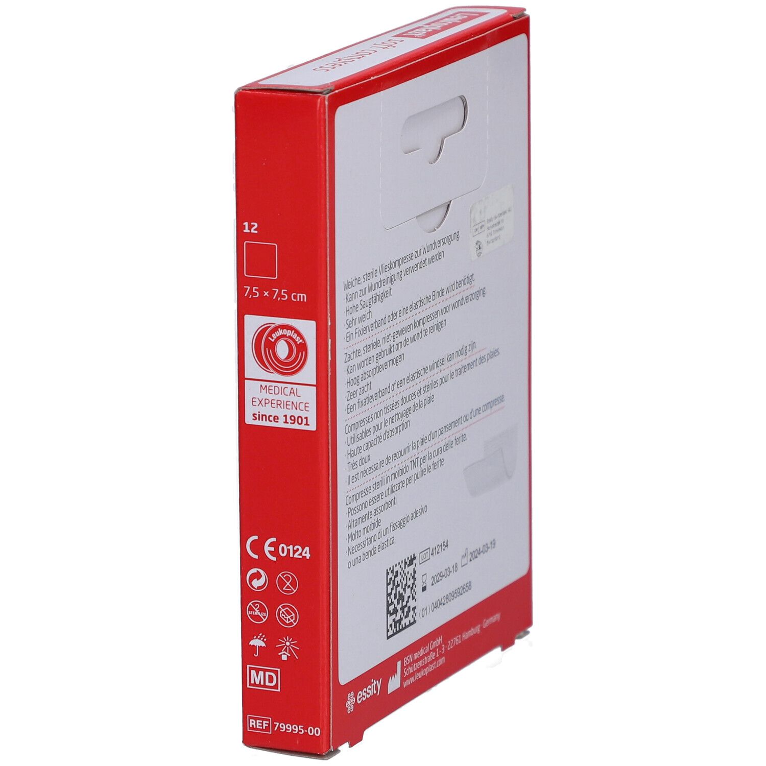 Leukoplast® Cuticell® contact silicone contact layer, 7,5 x 7,5 cm, 5 Stk.