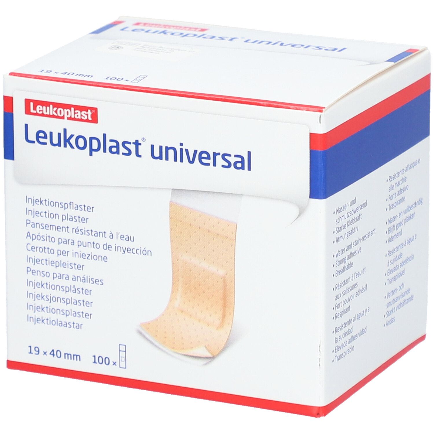 LEUKOPLAST Universal Injektionspfl 19x40mm 100 Stk