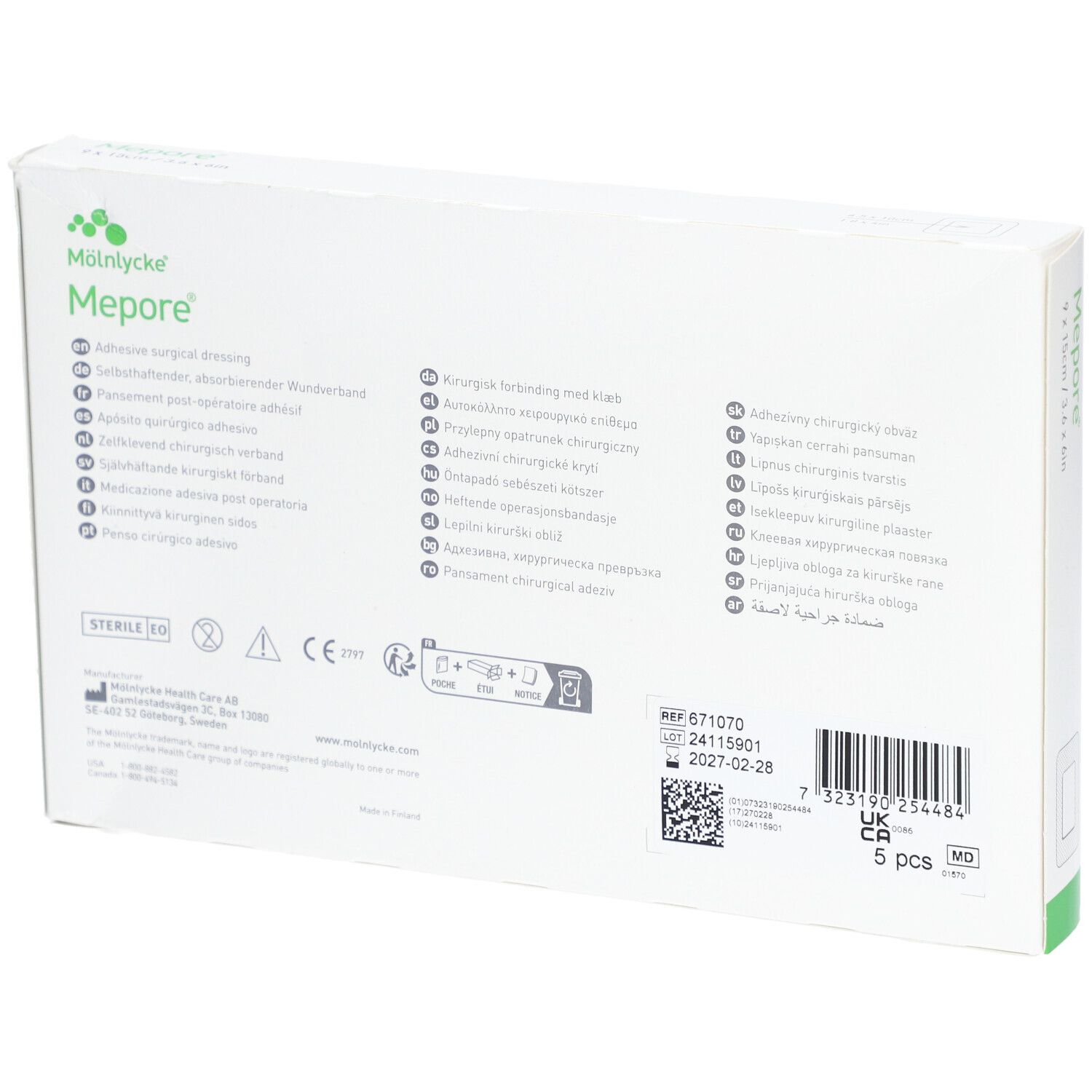 MÖLNLYCKE Mepore® Postoperativer Klebeverband 10 x 5 cm