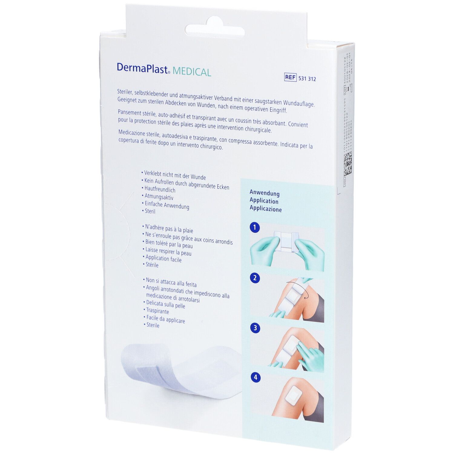 DERMAPLAST Medical Vliesverband 15x9cm 5 Stk