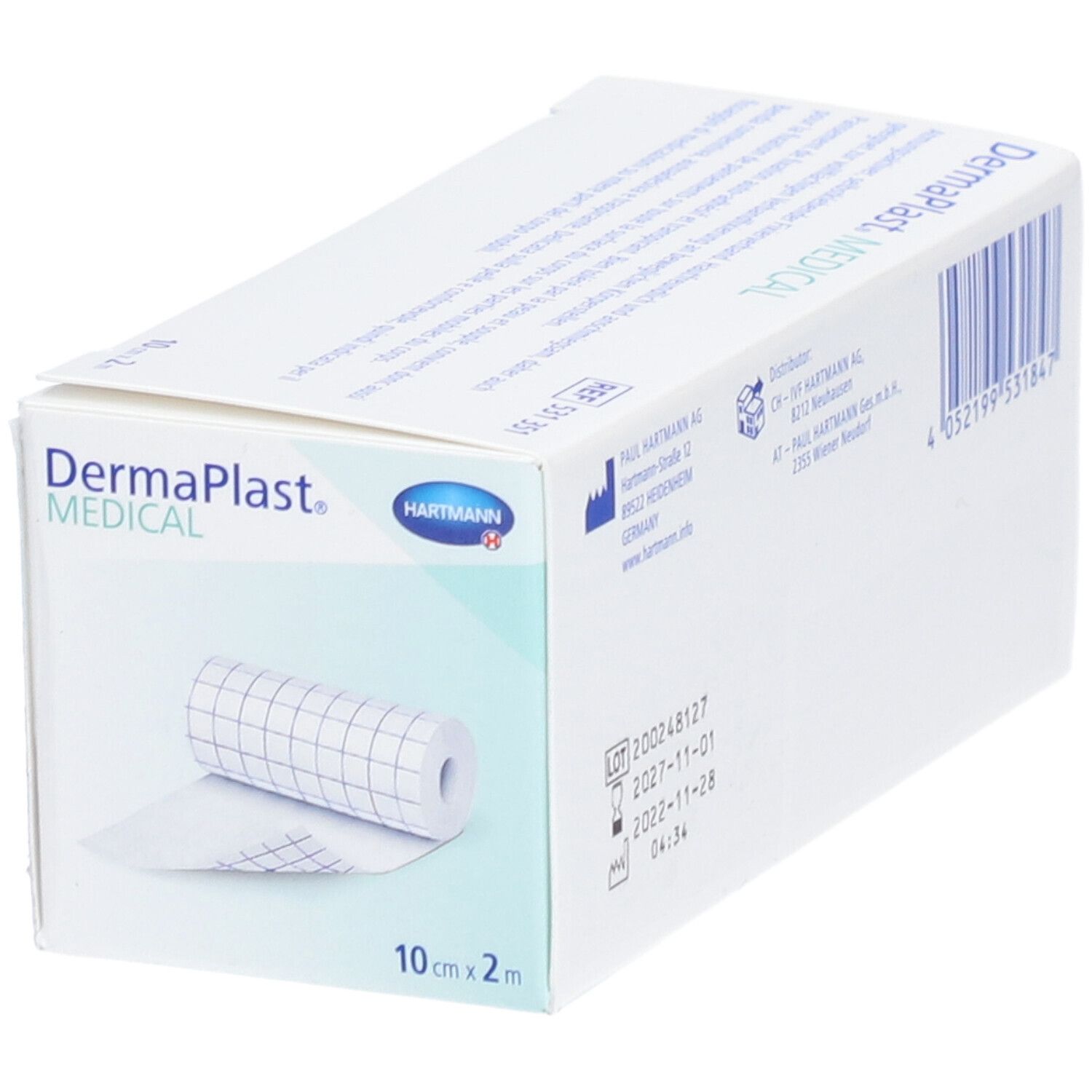 HARTMANN Dermaplast® Medical Fixierpflaster 10 cm x 2 m