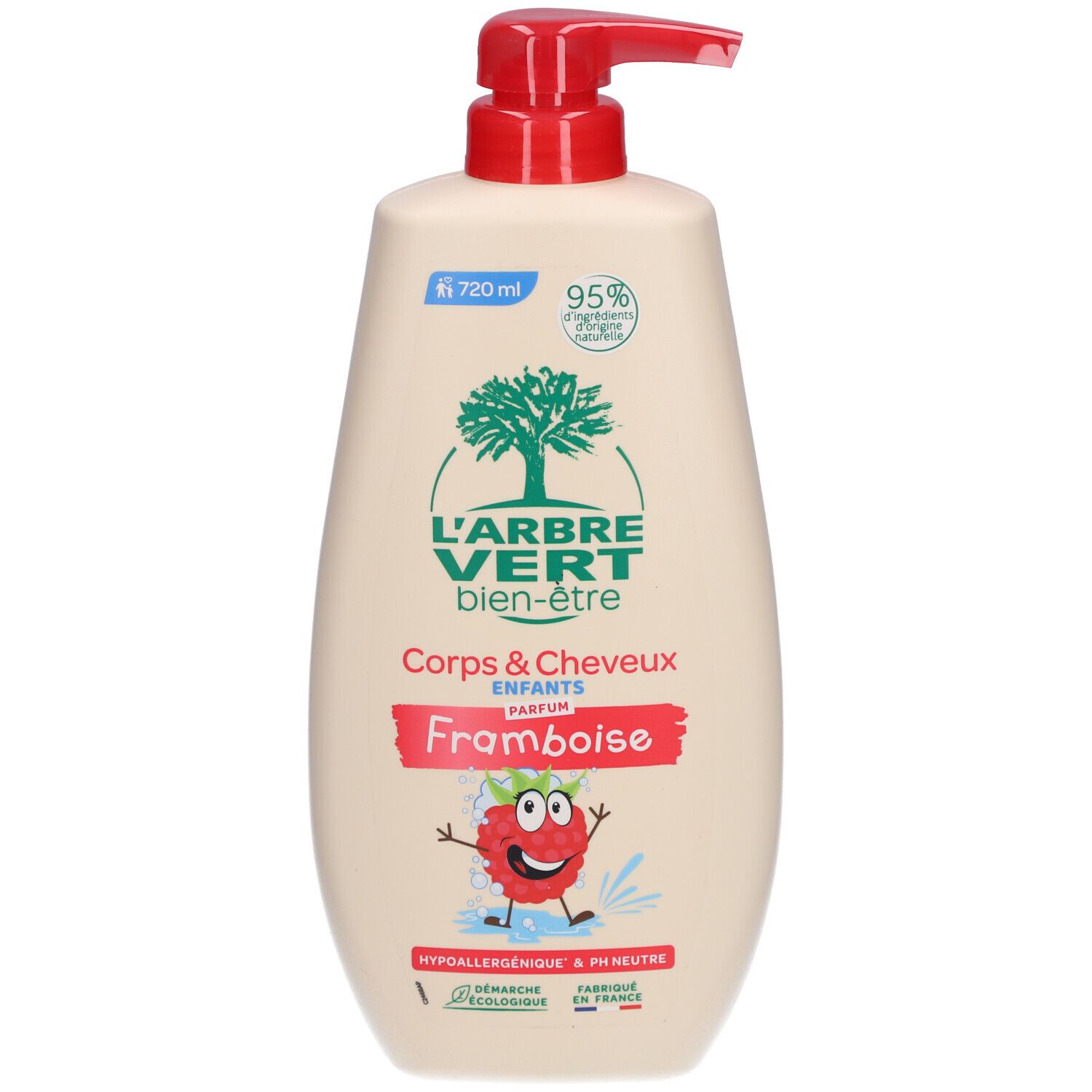 L'ARBRE VERT Öko Shampoo & Dusche Kinder Himbeere