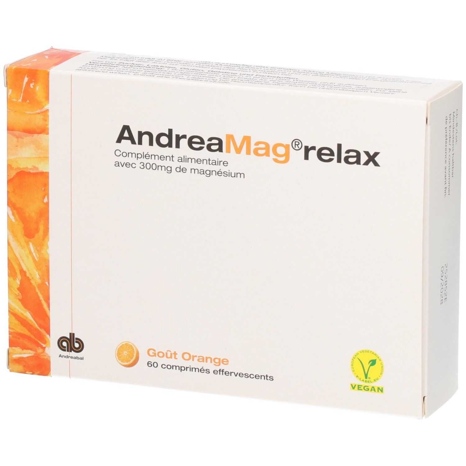 AndreaMag relax Brausetabletten, Orangenaroma, 60 Stück.