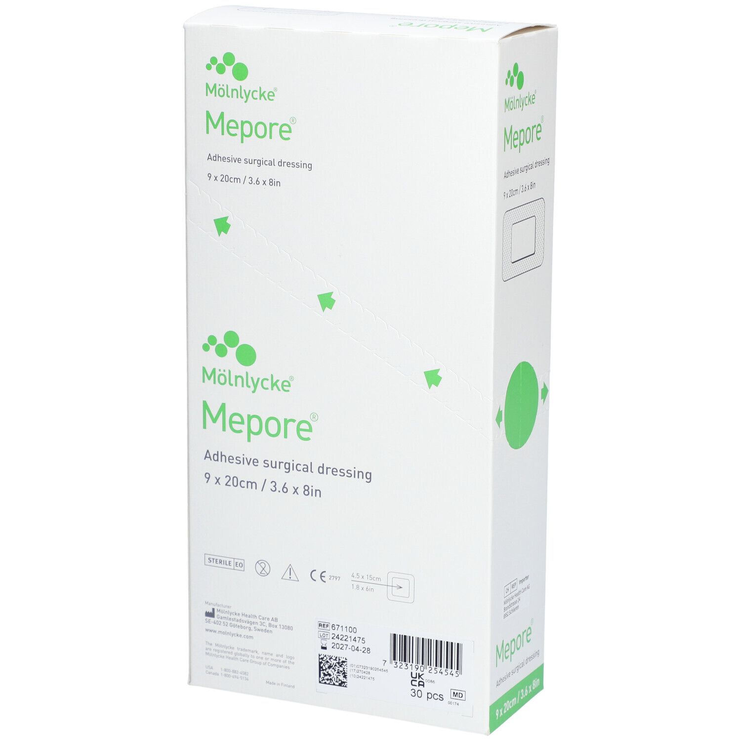 MÖLNLYCKE® Mepore® Postoperativer Klebeverband 20 x 9 cm