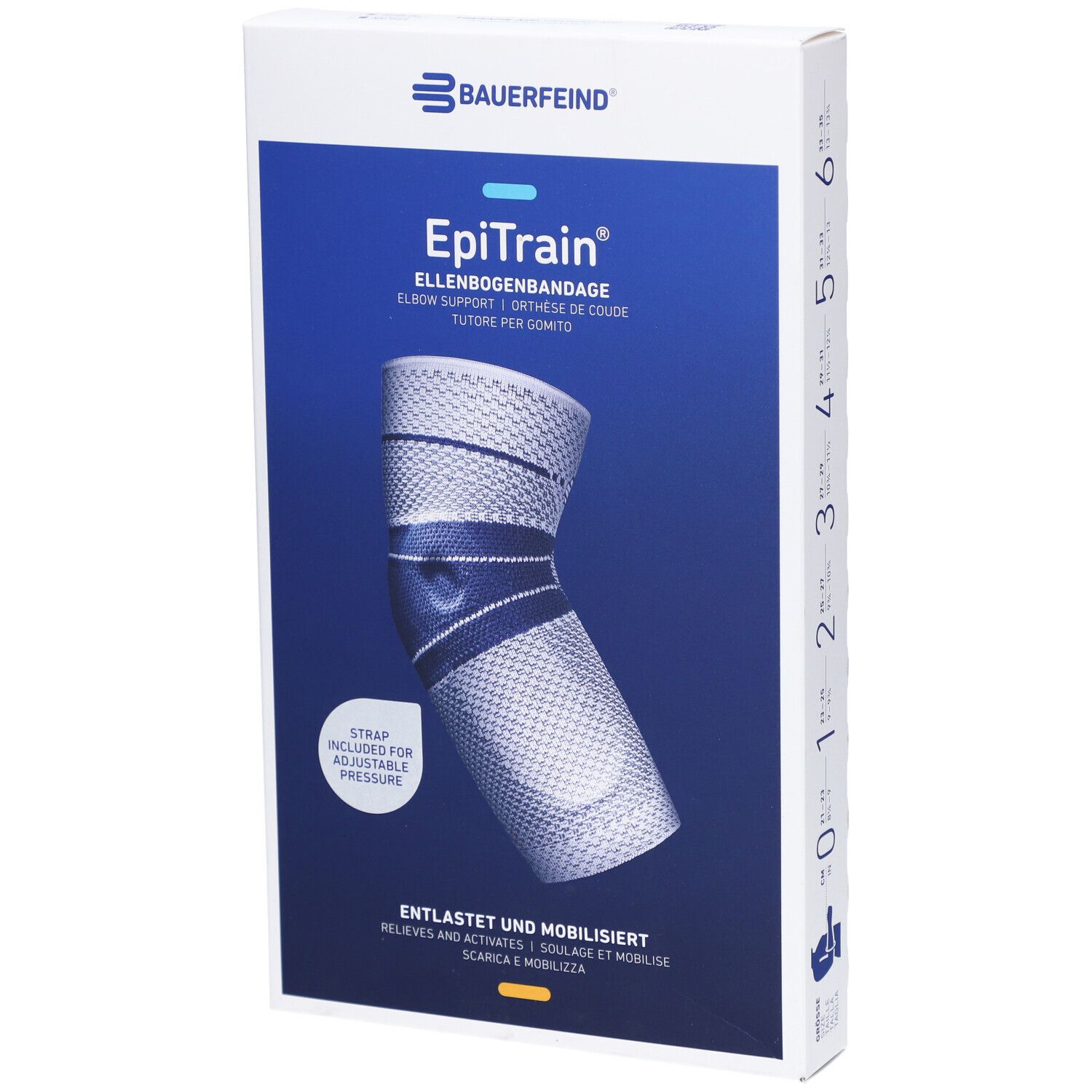 BAUERFEIND® EpiTrain® Ellbogenorthese Größe 0 Titan