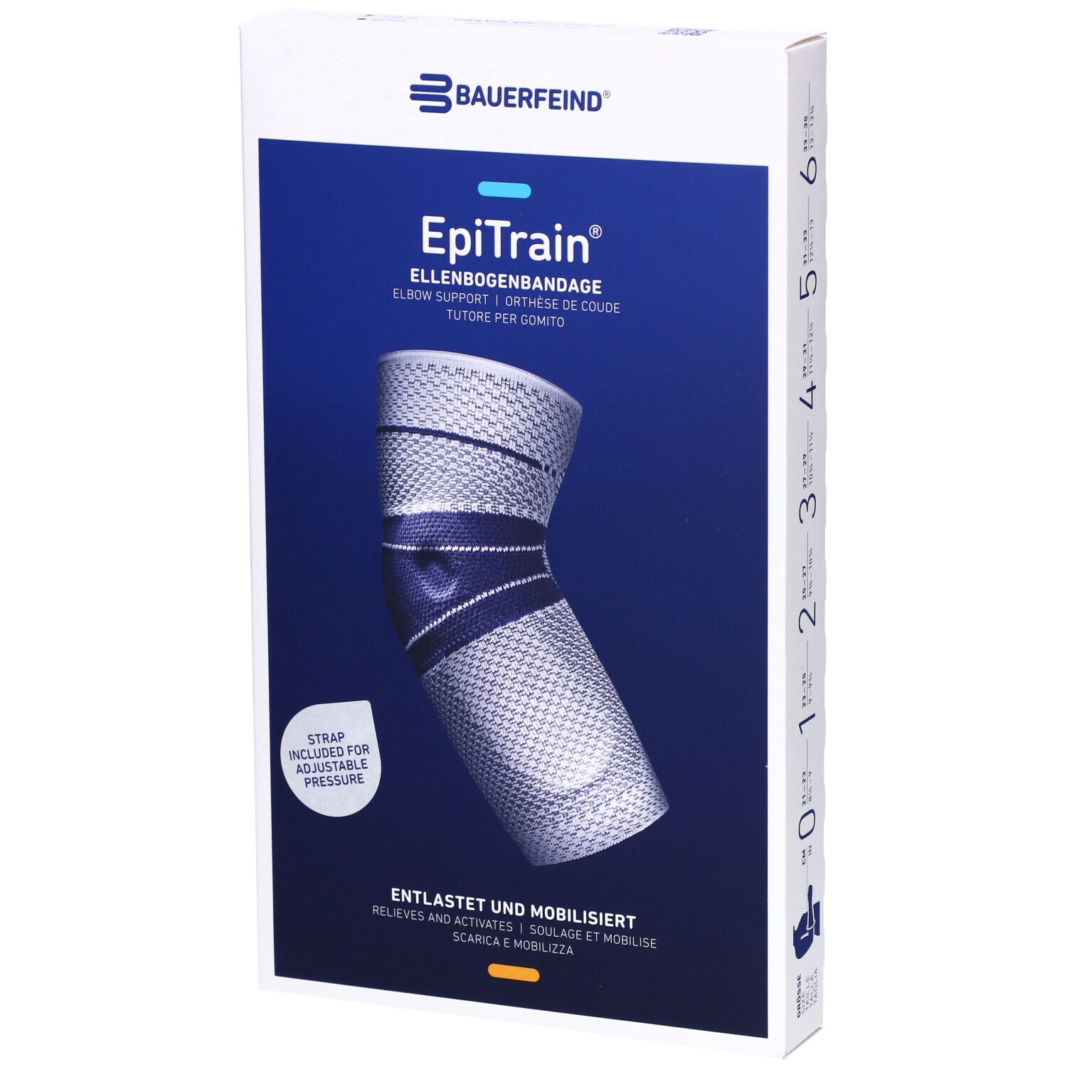 BAUERFEIND® EpiTrain® Ellenbogenorthese Größe 1 Titan