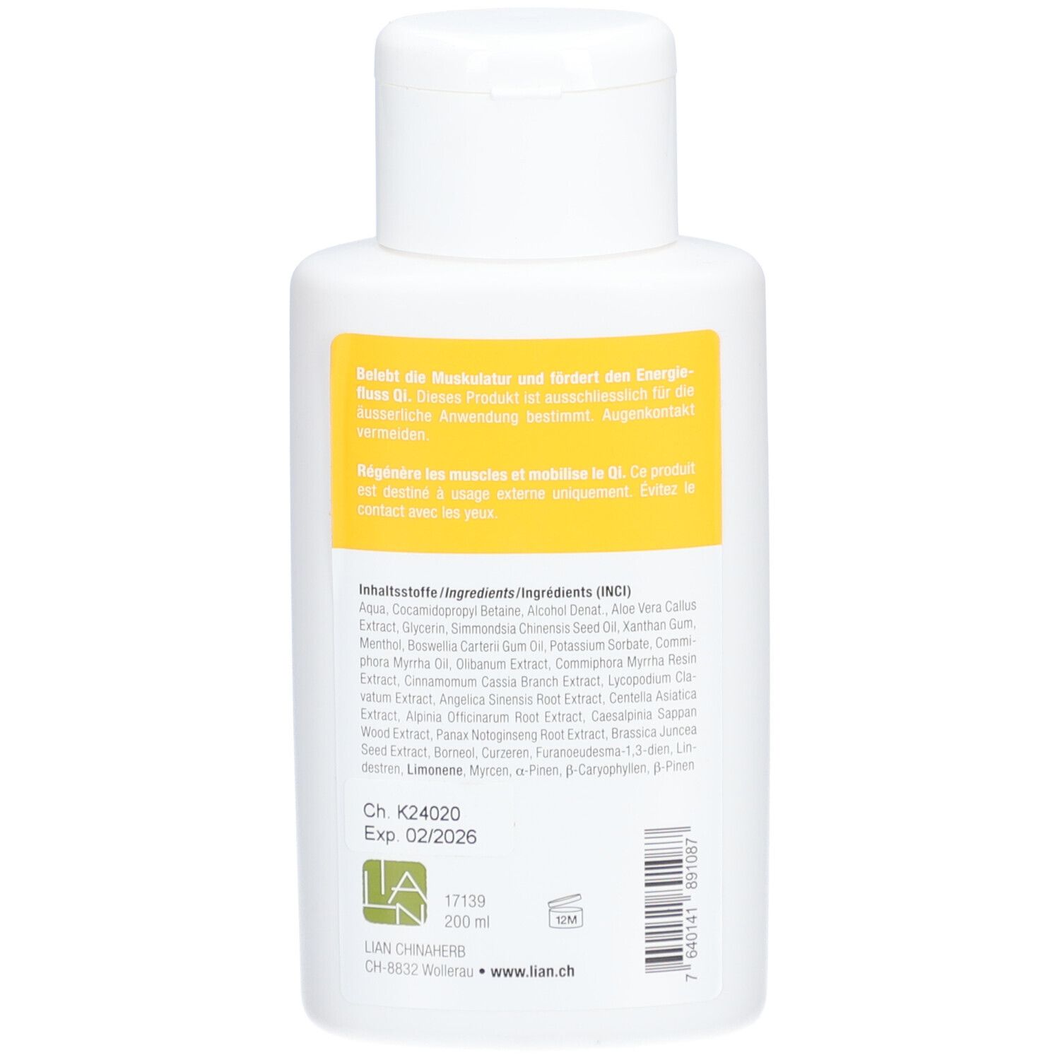 LIANTONG Chinese Herb Intense Show Bath 200 ml