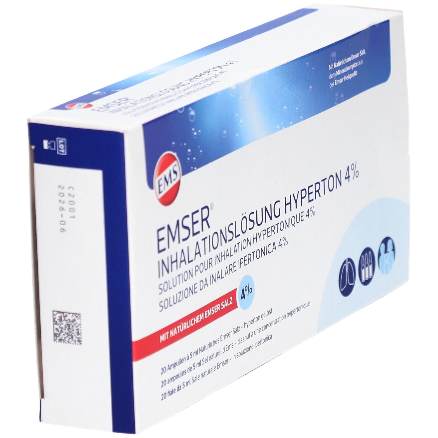 Emser® Solution pour inhalation 4 % hypertonique