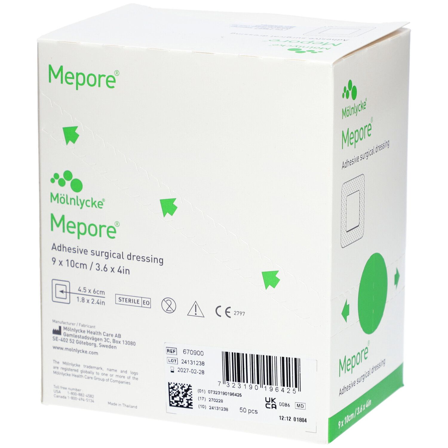MÖLNLYCKE® Mepore® Chirurgischer Heftpflasterverband 10 x 9 cm