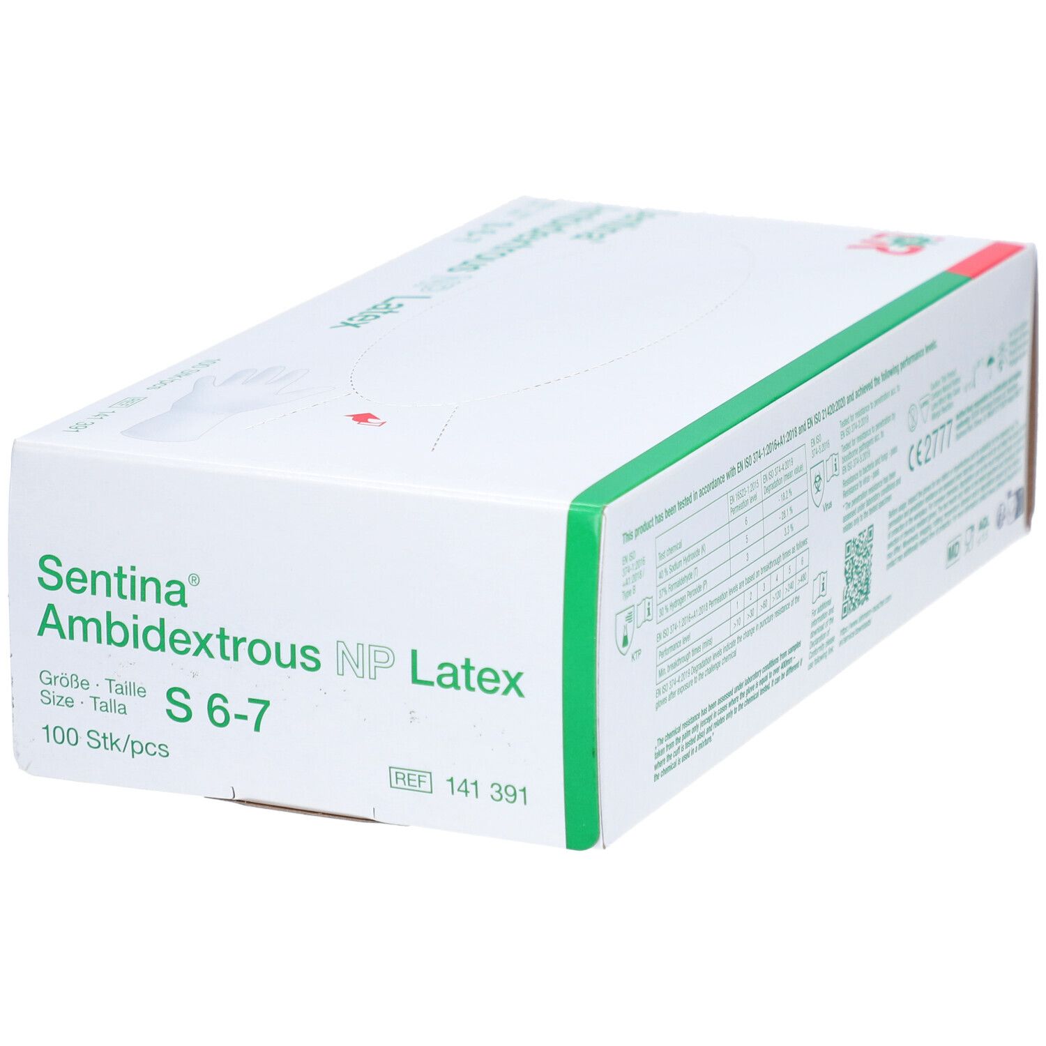 SENTINA Handschuhe S Latex 100 Stk