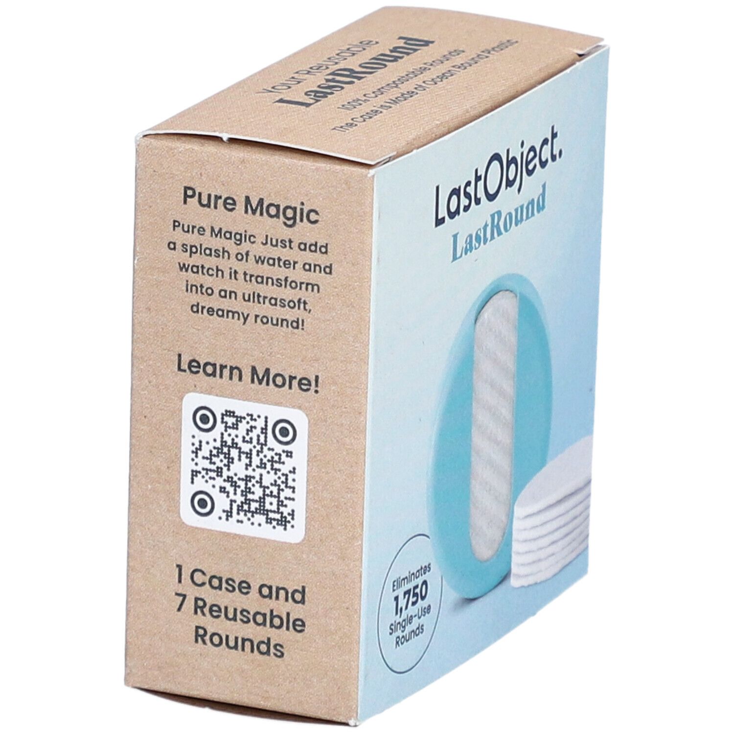 LastObject 7 Pads démaquillants réutilisables avec étui turquoise