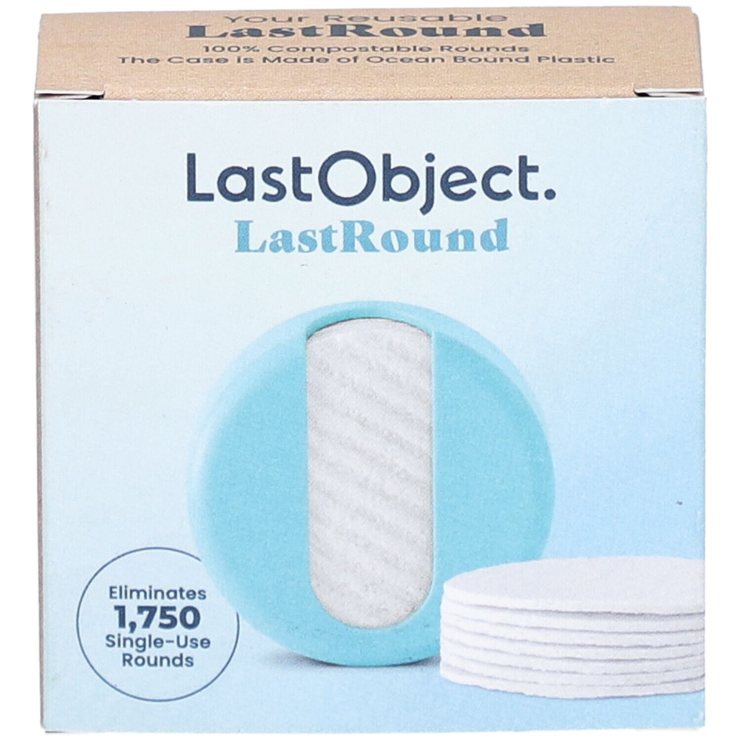 LastObject 7 Pads démaquillants réutilisables avec étui turquoise