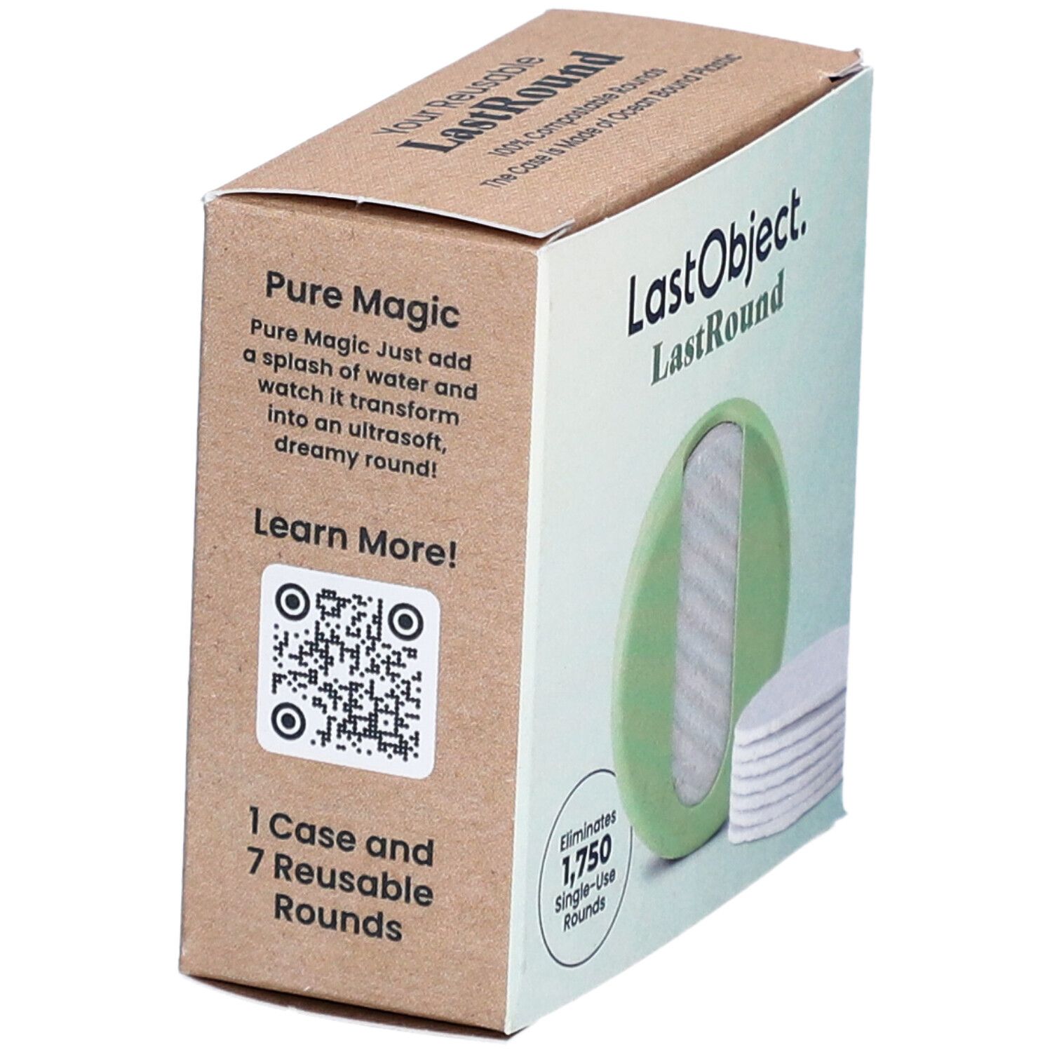 LastObject 7 Pads démaquillants réutilisables avec étui vert