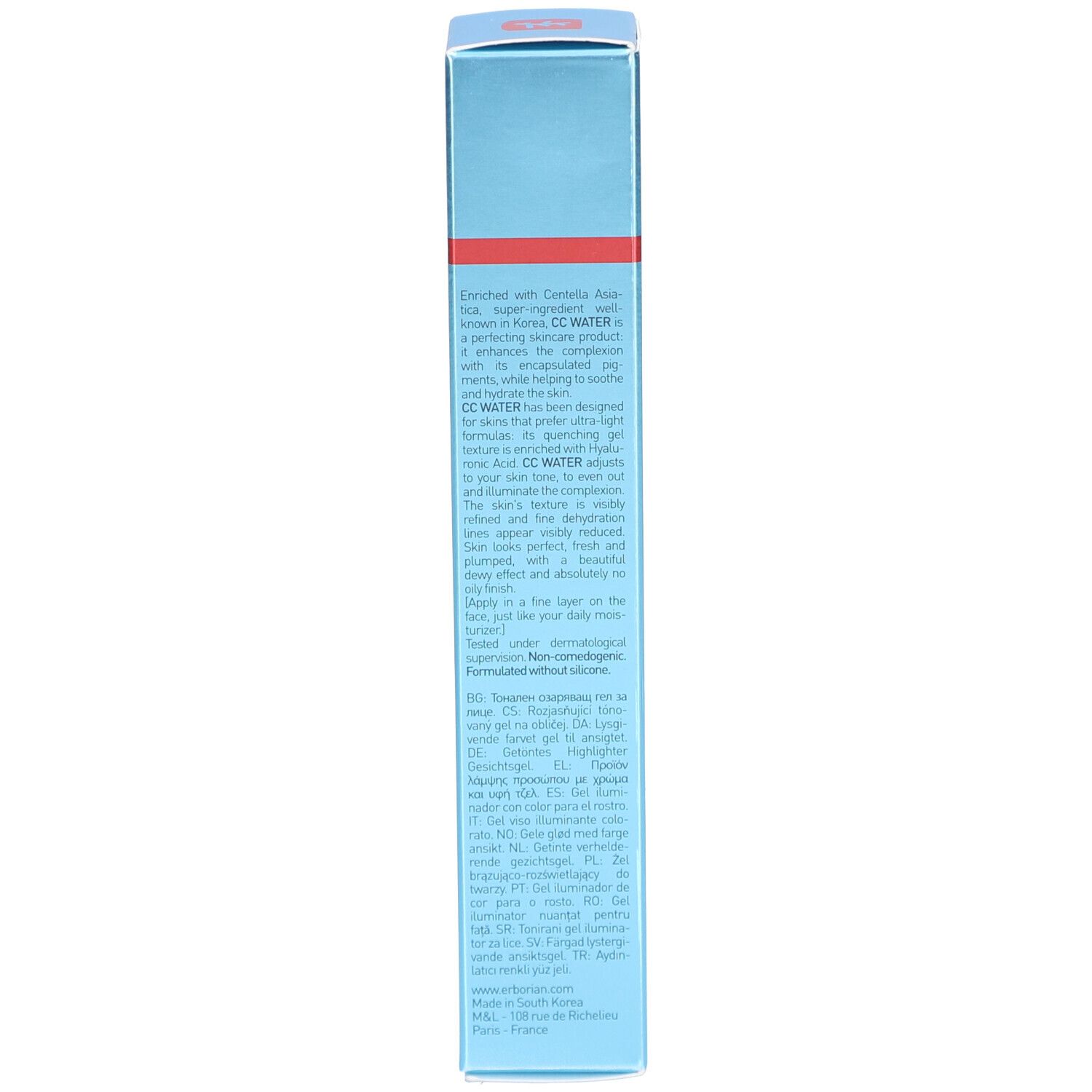 Erborian® CC Water à la Centella Gel "Teint Frais" Perfecteur de peau - Doré