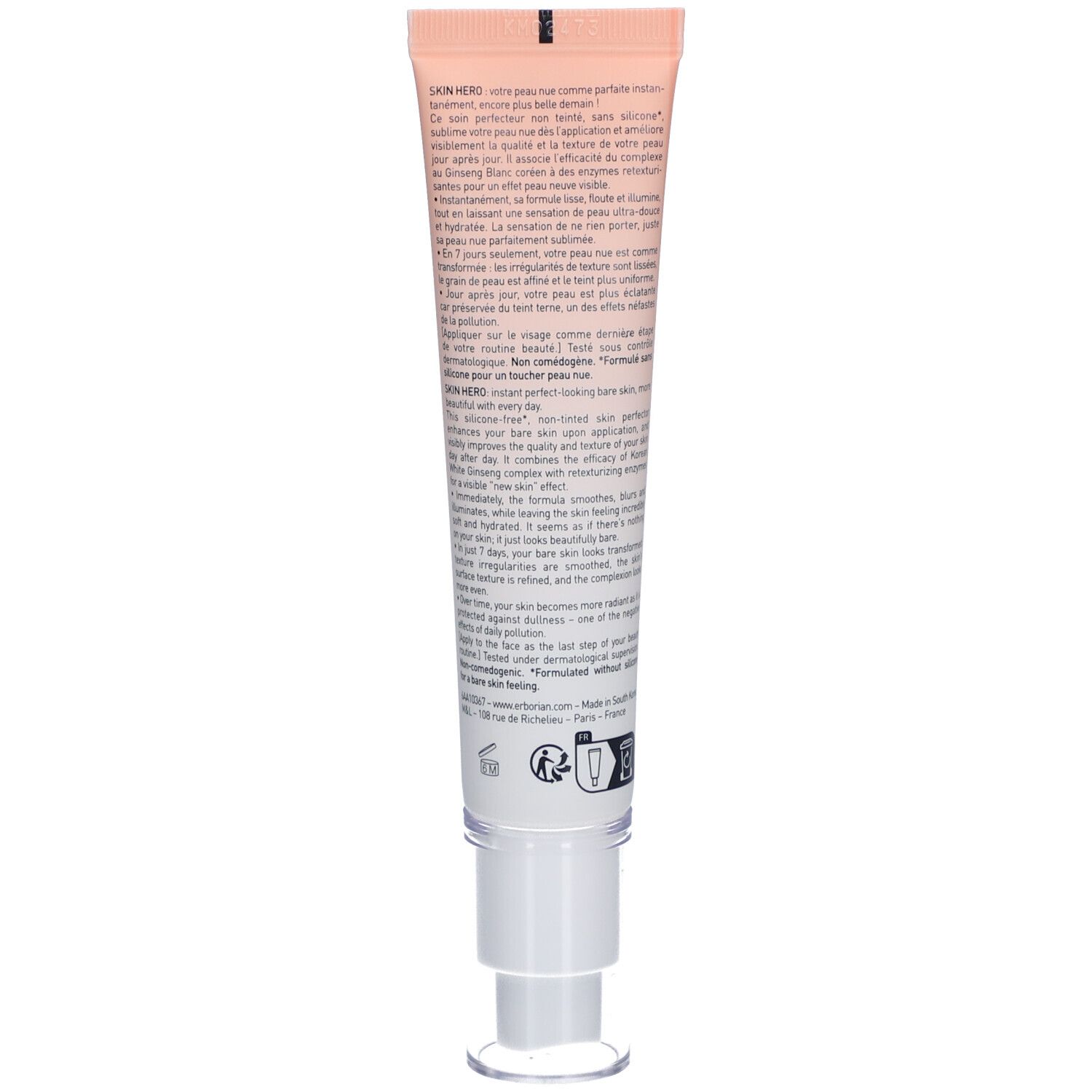 Erborian® Skin Hero Perfectionneur de peau nue au ginseng pour un aspect naturel de la peau