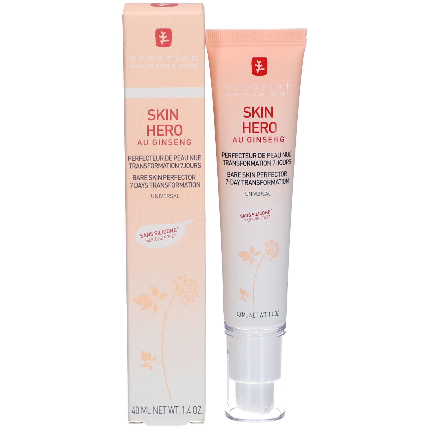 Erborian® Skin Hero Perfectionneur de peau nue au ginseng pour un aspect naturel de la peau