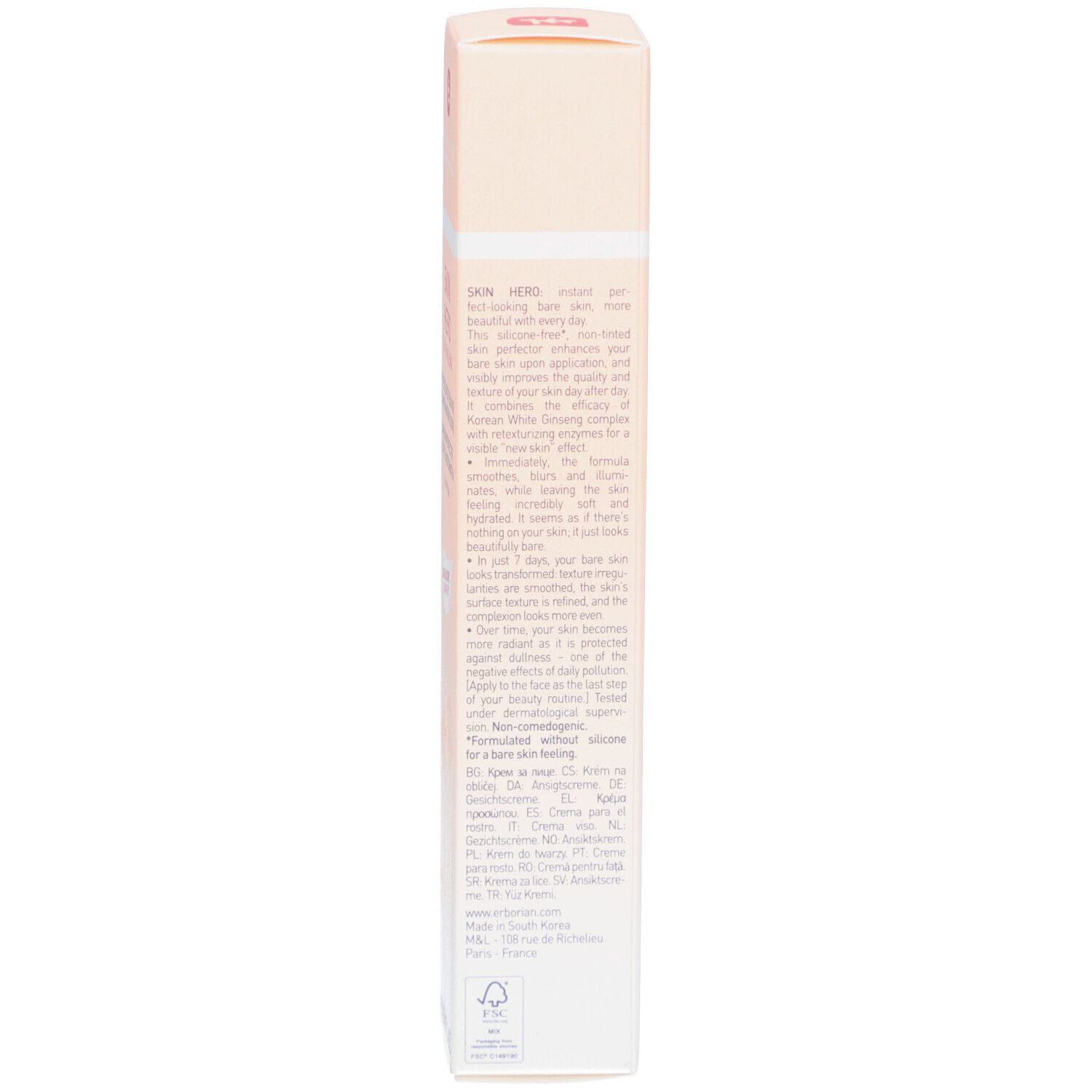 Erborian® Skin Hero Perfectionneur de peau nue au ginseng pour un aspect naturel de la peau