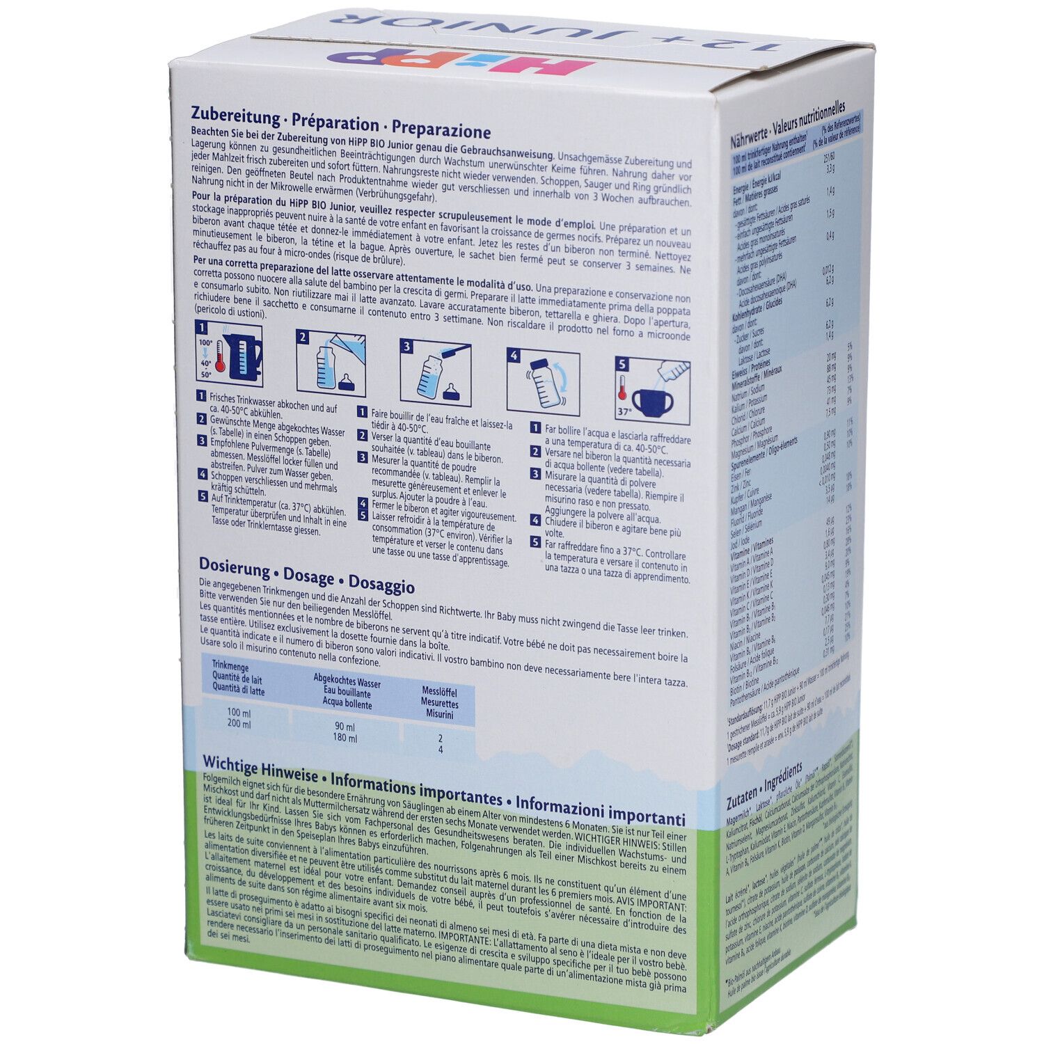 HIPP Bio Bio-Folgemilch Junior - Nach 12 Monaten