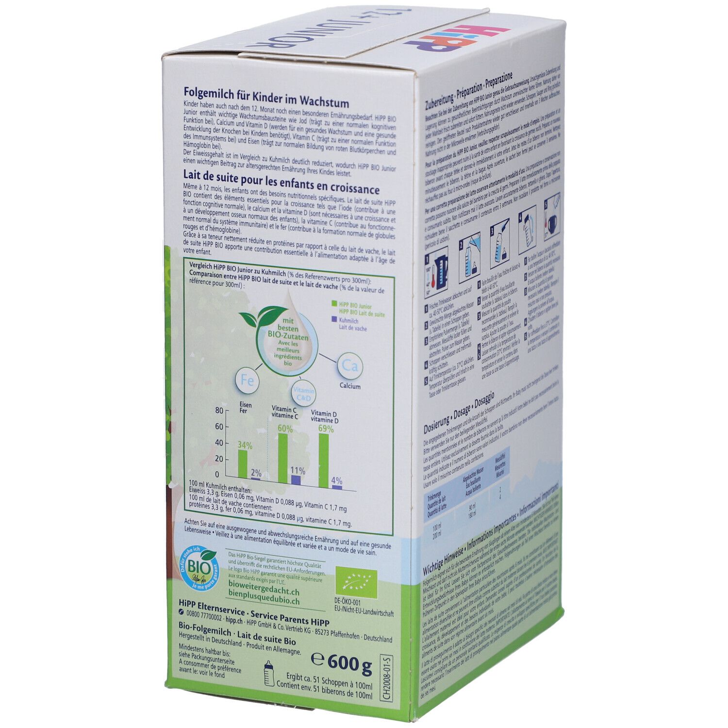 HIPP Bio Lait de suite bio Junior - Après 12 mois