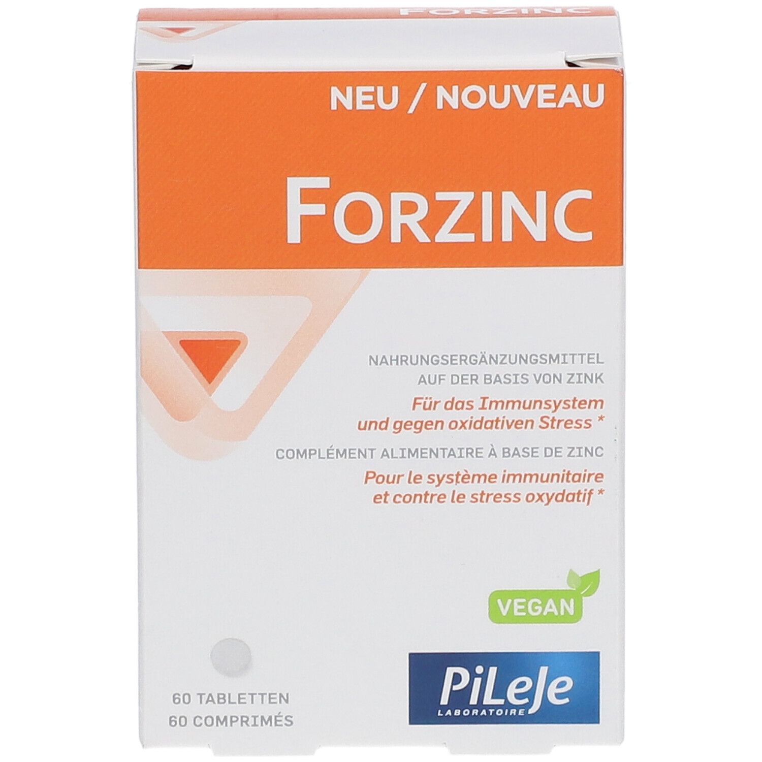 Forzinc, Comprimé, complément alimentaire à base de zinc, bt 60