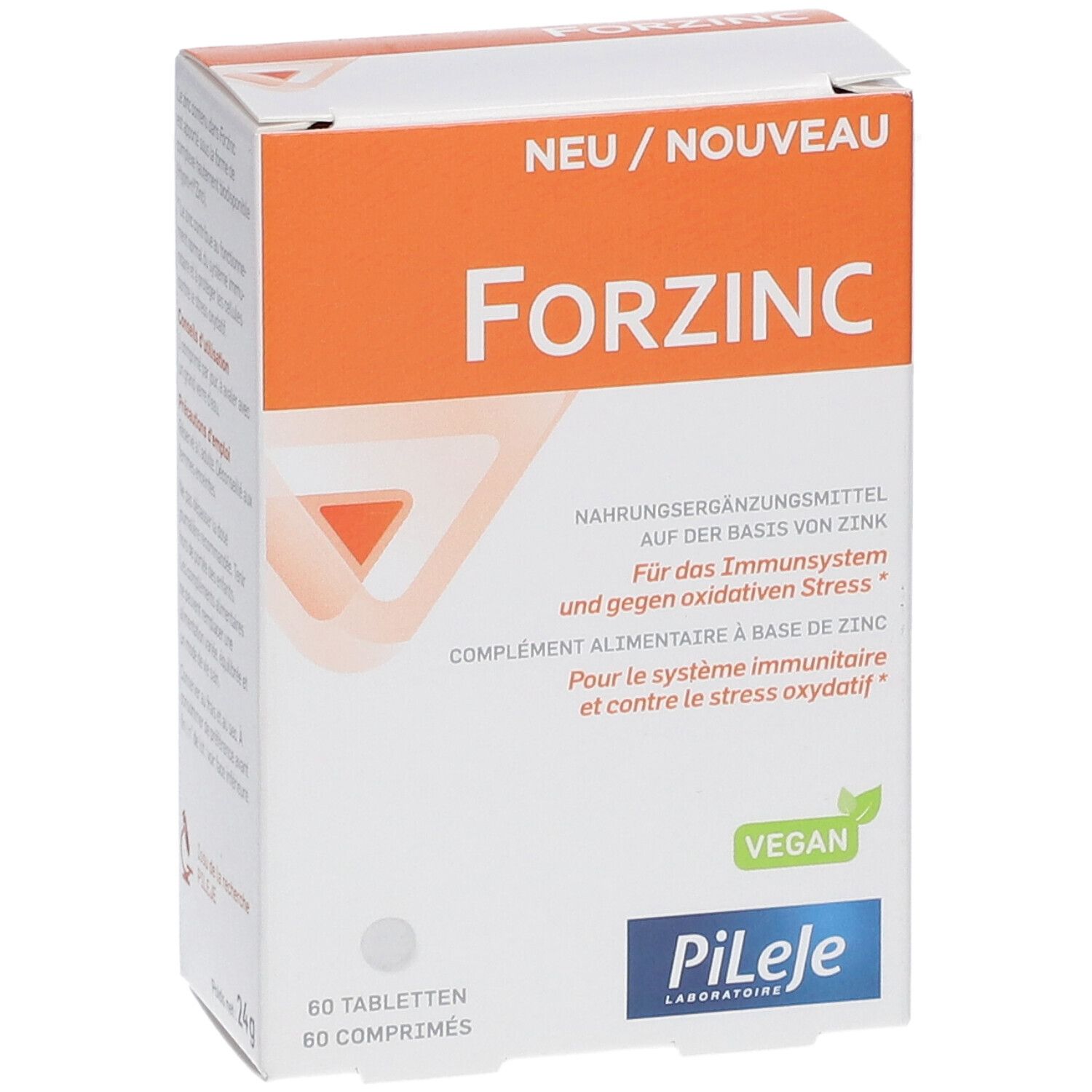 Forzinc, Comprimé, complément alimentaire à base de zinc, bt 60