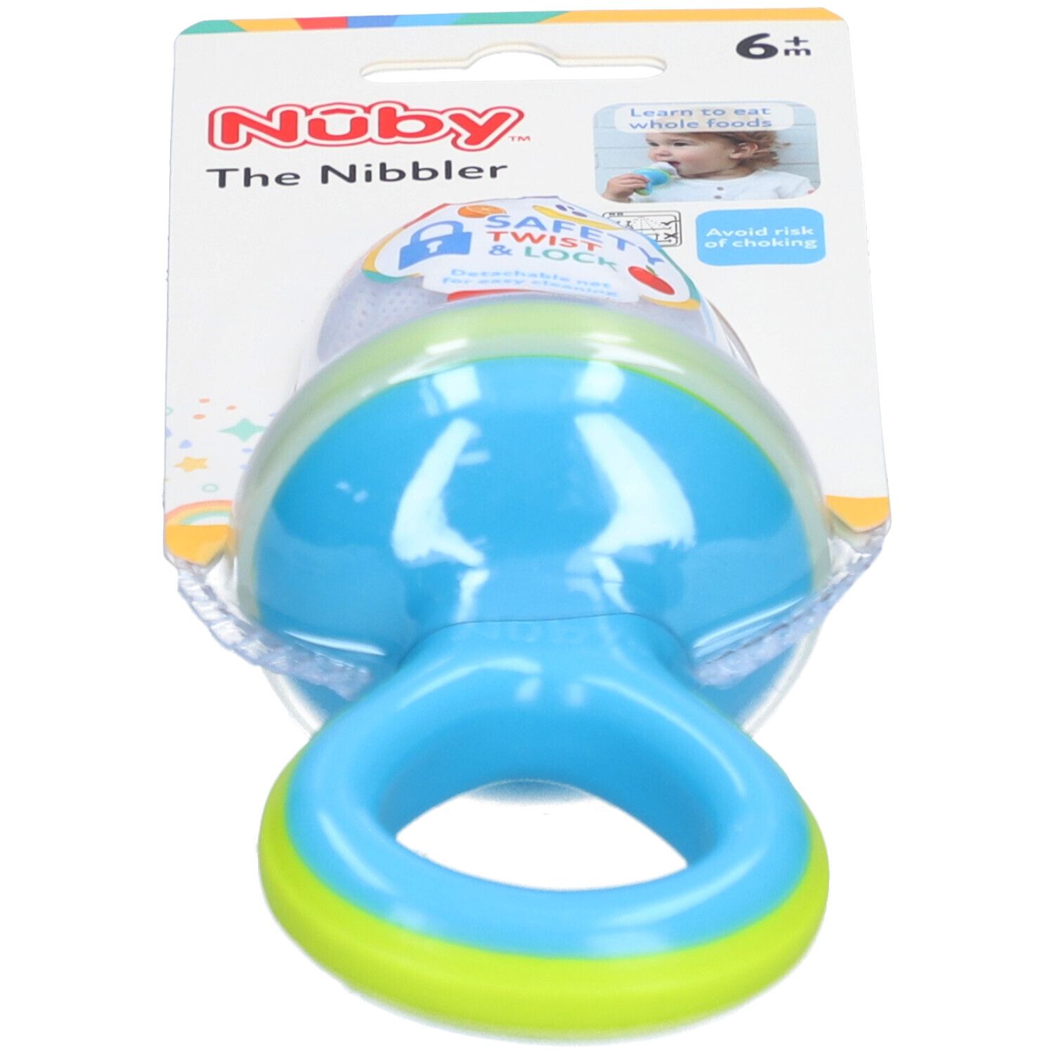 NUBY Fruchtsauger Premium BLAU-GRÜN
