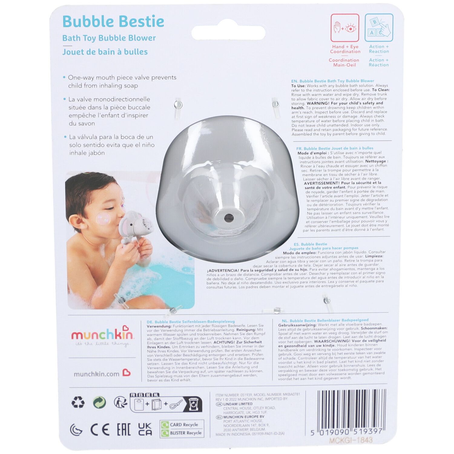 MUNCHKIN Bubble Besties Jouets pour salle de bain 36M+