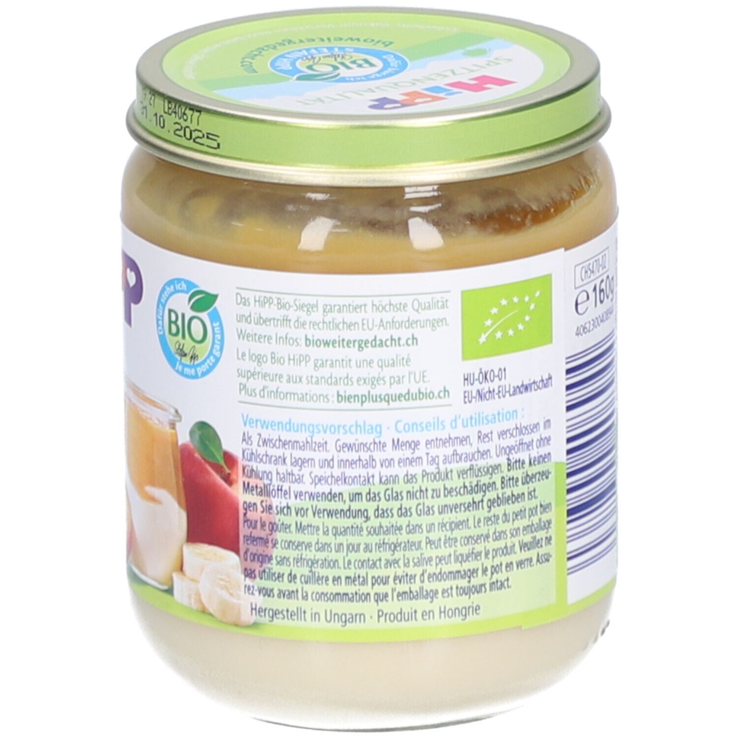 HIPP Gläschen Pfirsich-Aprikose mit Quarkcreme Nach 7 Monaten