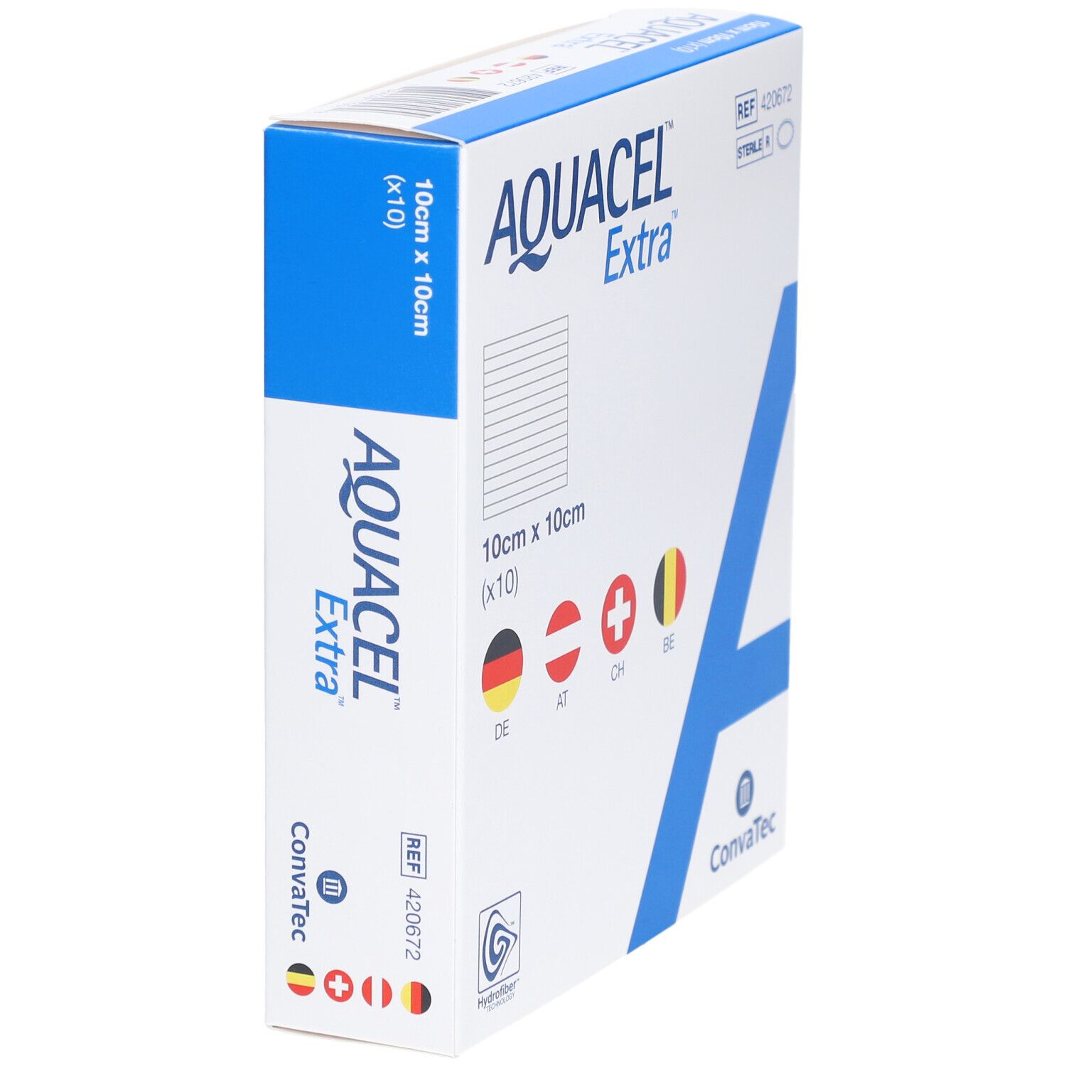 AQUACEL EXTRA Hydrofiber Verband 10x10cm 10 Stk
