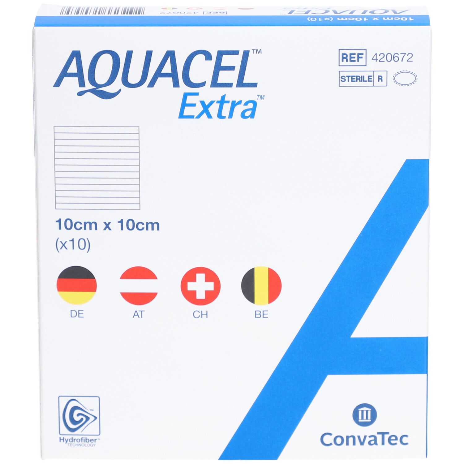 AQUACEL EXTRA Hydrofiber Verband 10x10cm 10 Stk