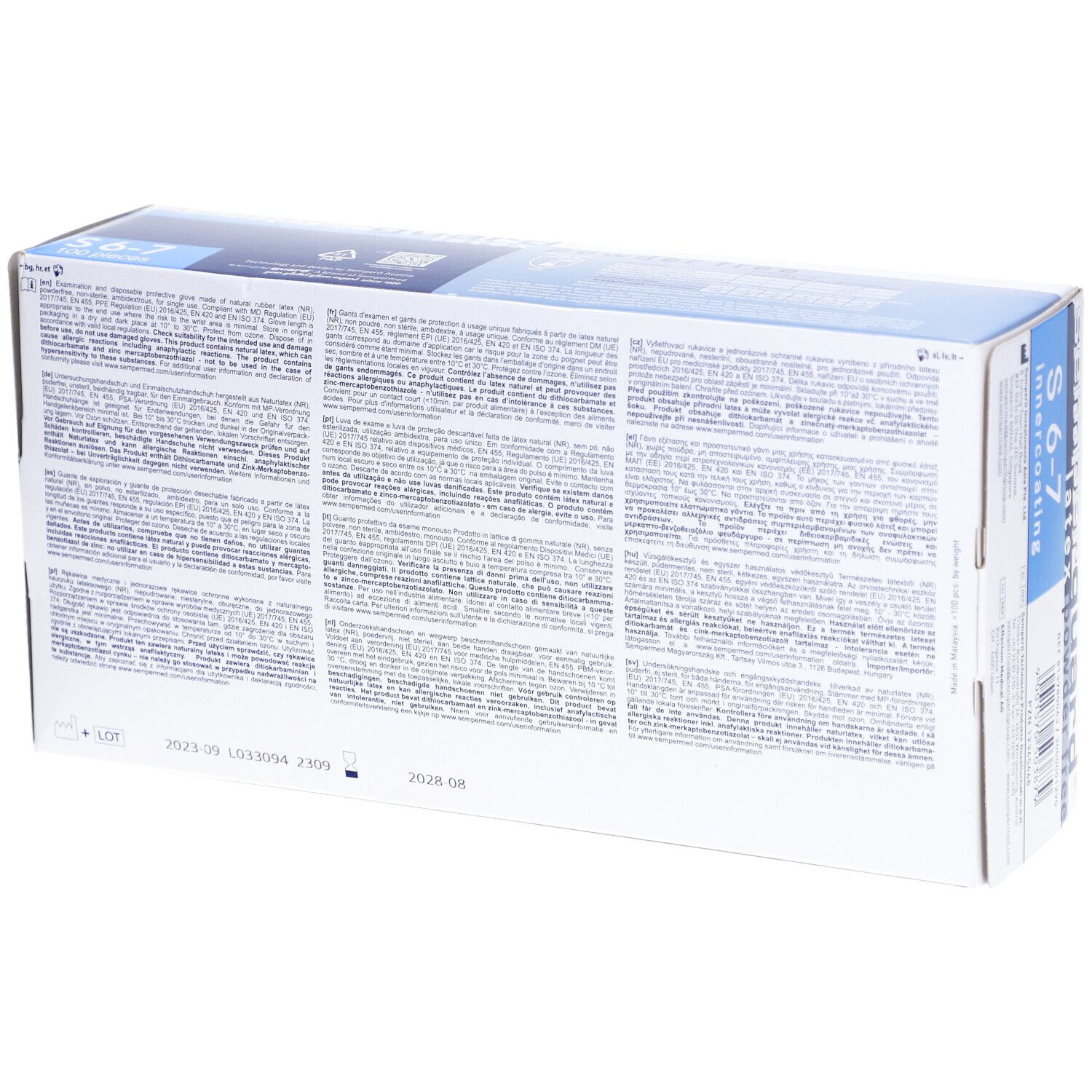 SEMPERGUARD Handsch Latex IC S puderfr we 100 Stk