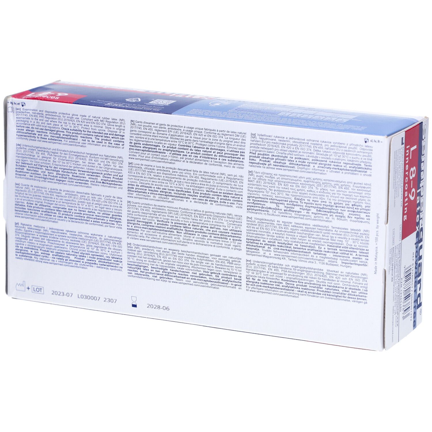 SEMPERGUARD Handsch Latex IC L puderfr we 100 Stk