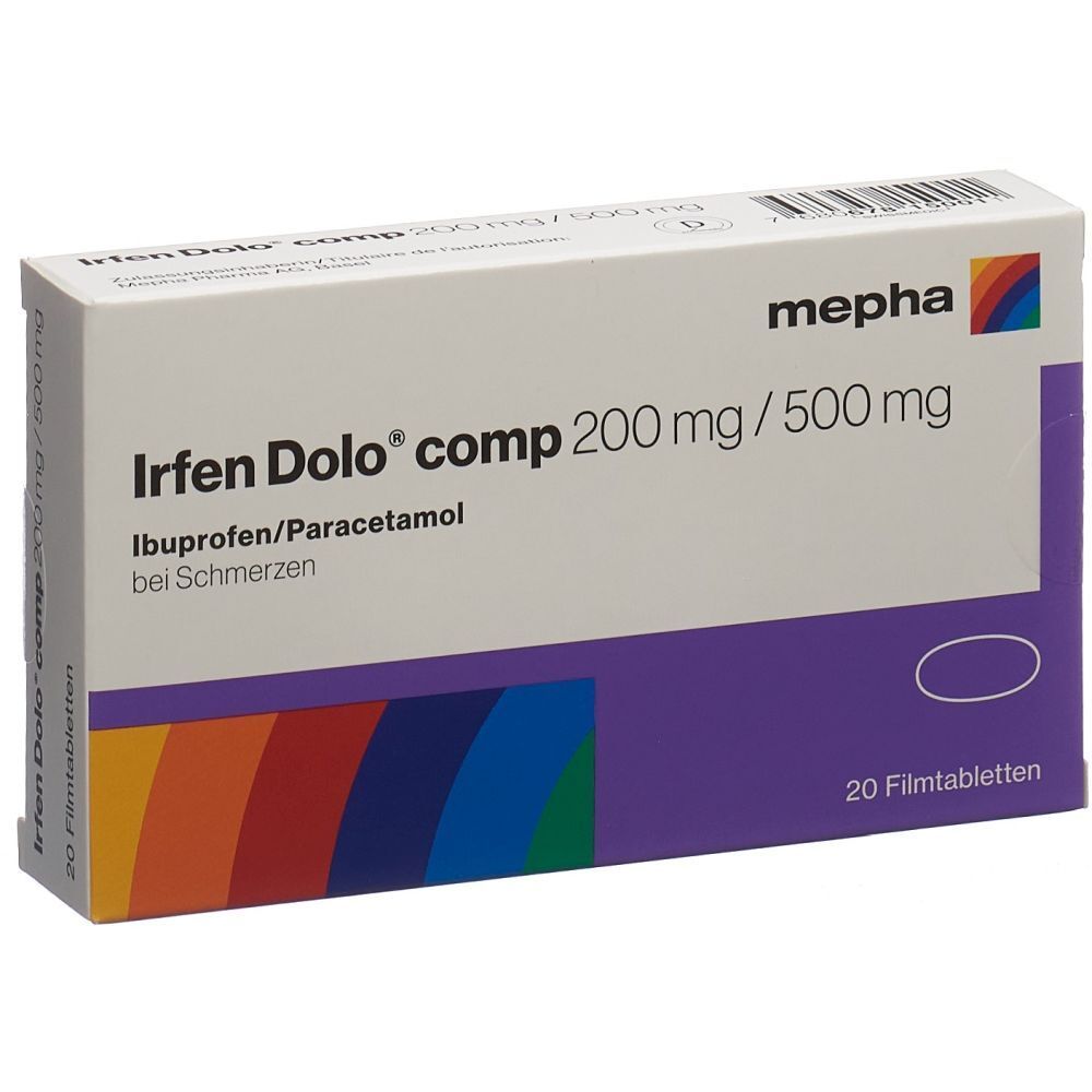IRFEN DOLO comp Filmtabl 200 mg/500 mg 20 Stk