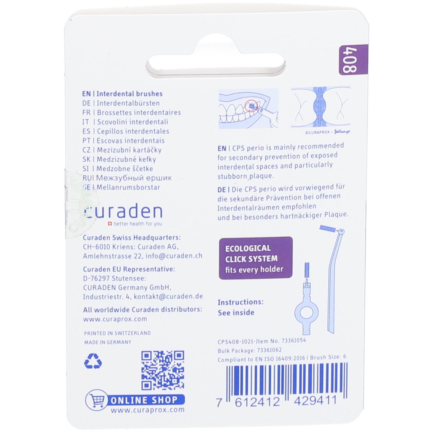 Curaprox CPS Perio Interdentalbürste Refill 408