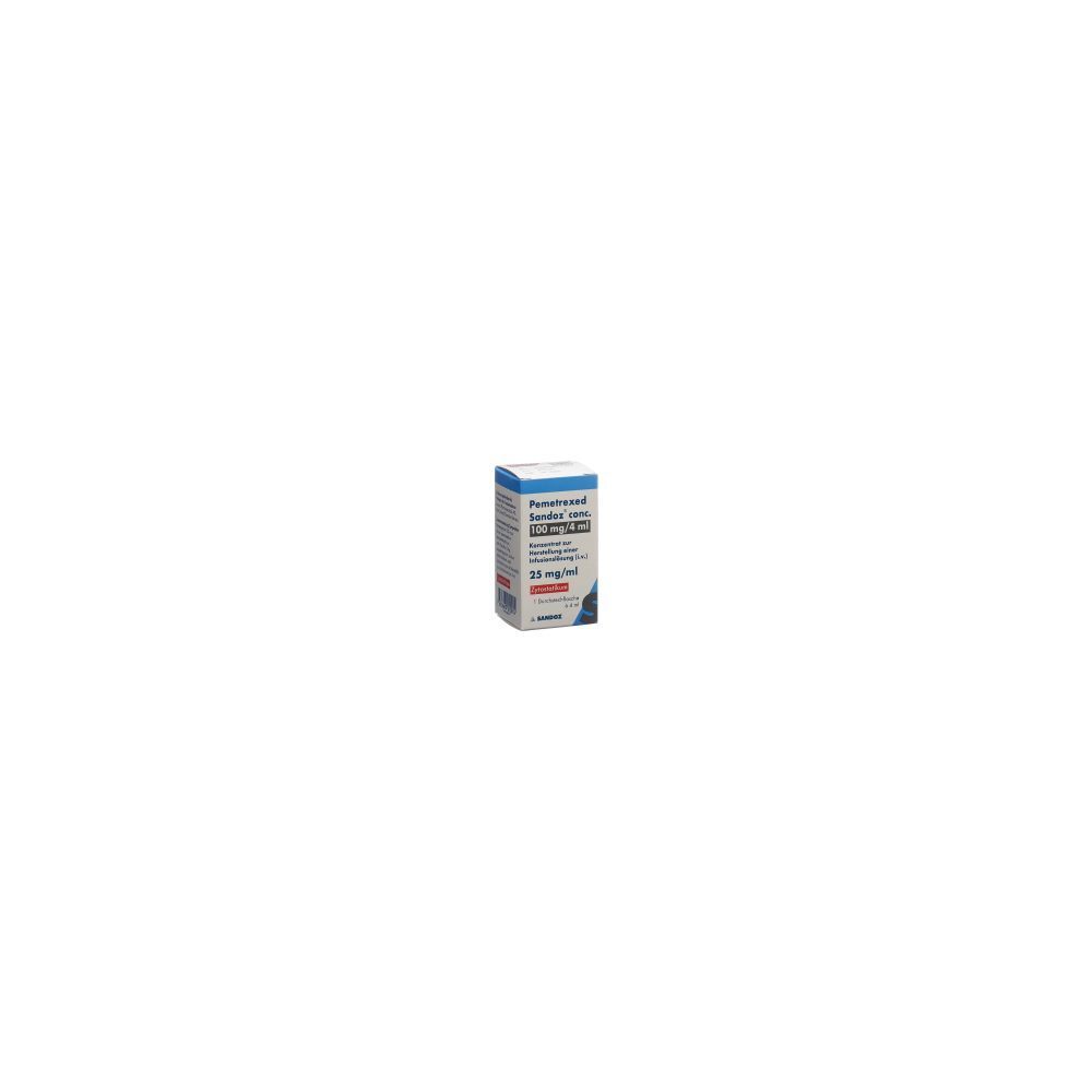 PEMETREXED Sandoz conc. Inf Konz 100 mg/4ml Amp