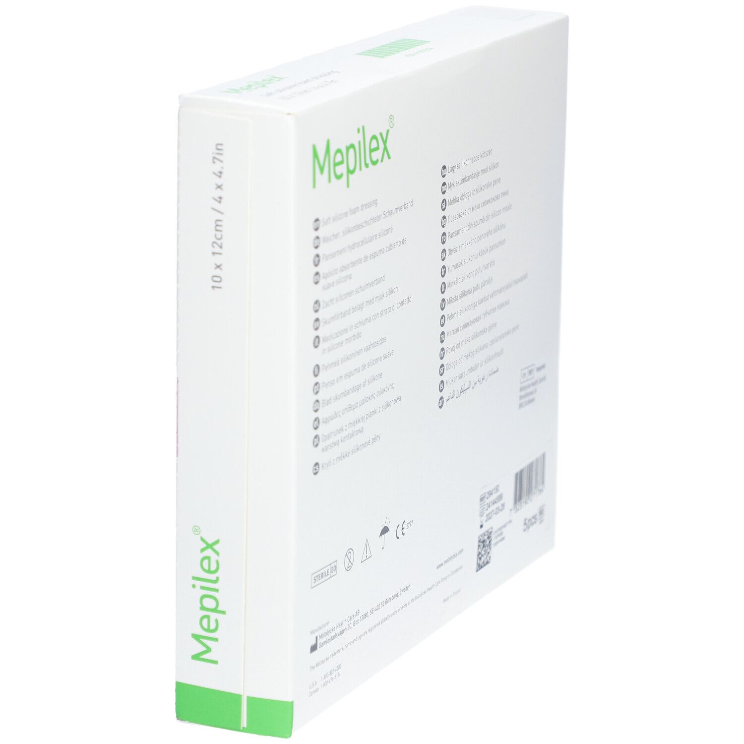 MÖLNLYCKE® Mepilex® Transfer Safetac - Drainierender Schaumstoffverband 10 x 12 cm