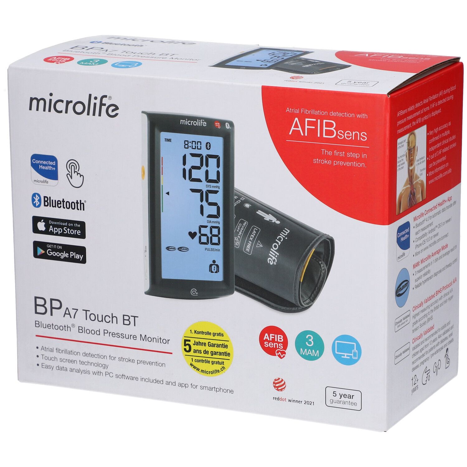 MICROLIFE® Blutdruckmessgerät A7 Touch Bluetooth