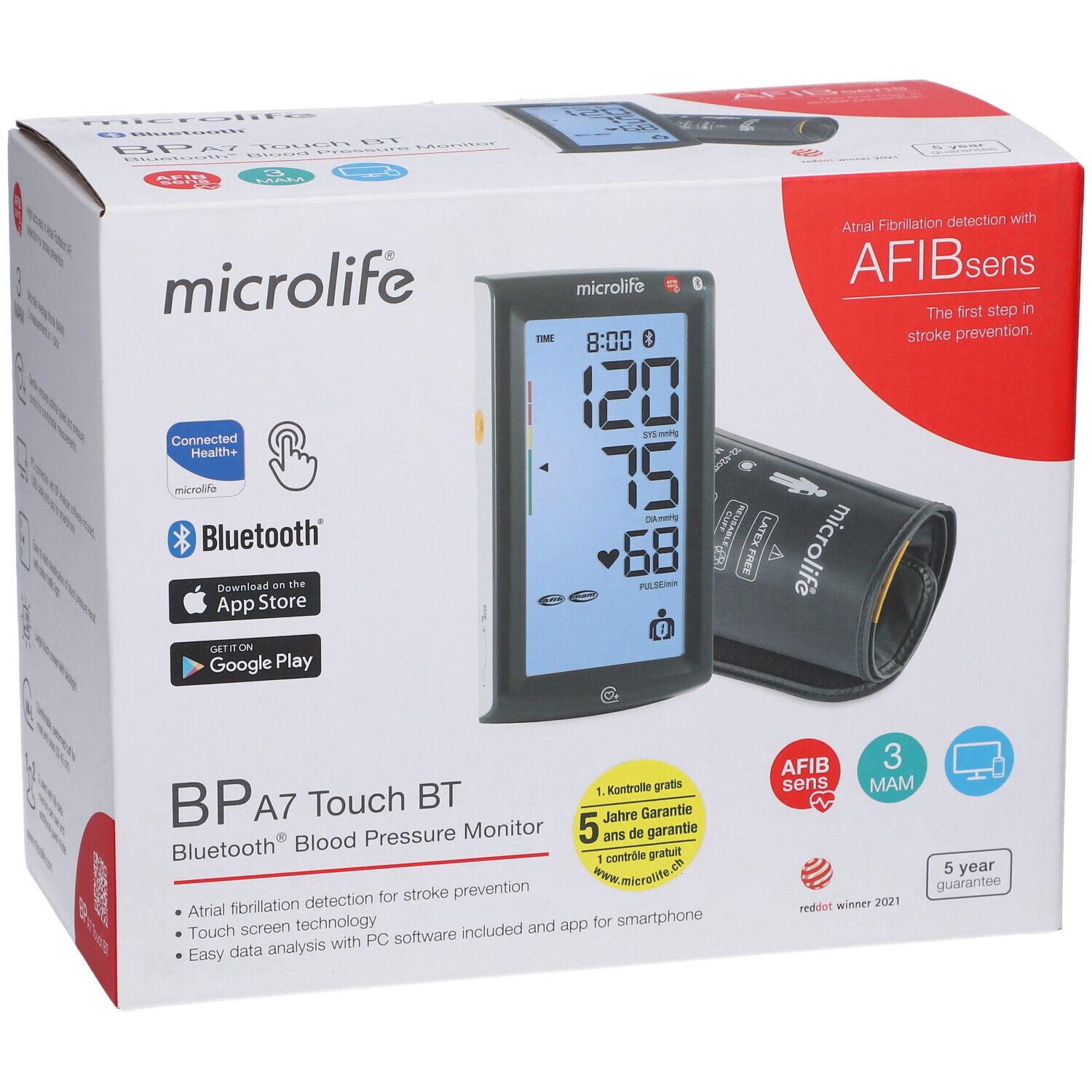 MICROLIFE® Blutdruckmessgerät A7 Touch Bluetooth