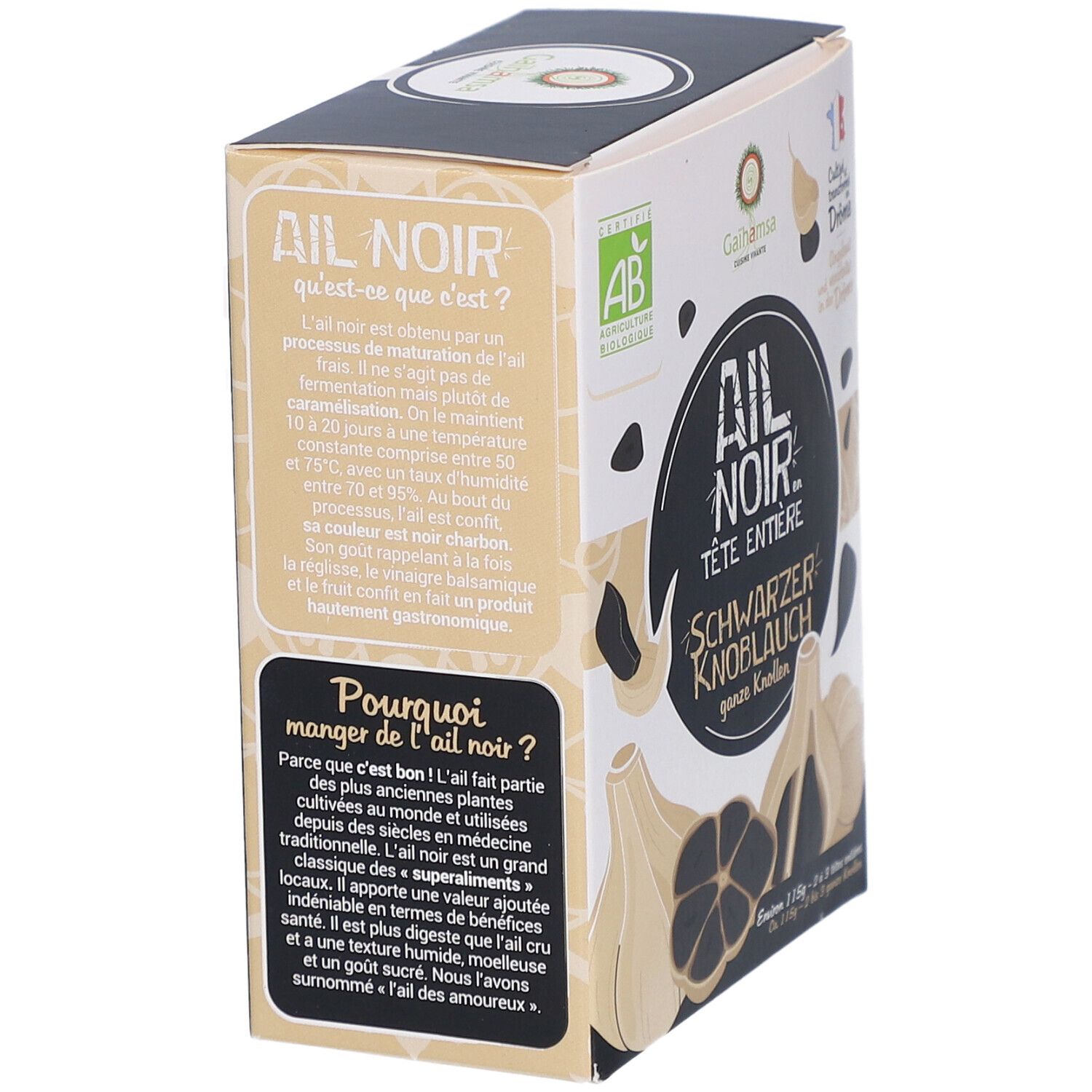 Galbansa - Ail noir bio entier 115 g