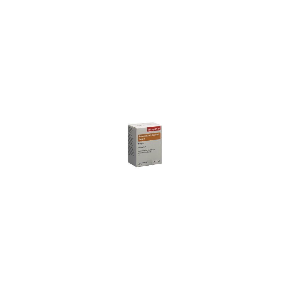 PEMETREXED Accord liquid 850 mg/34ml Durchstf