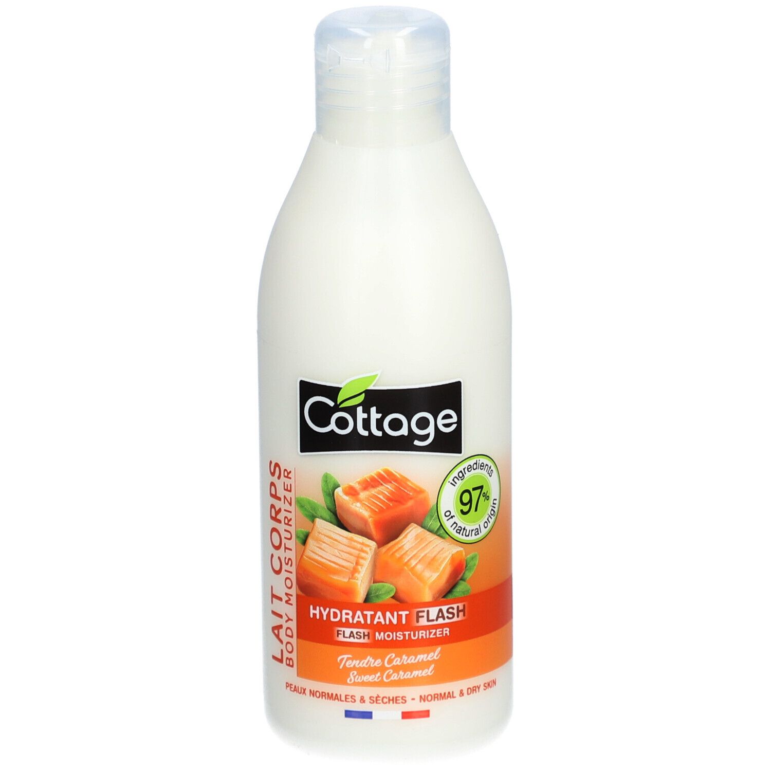 COTTAGE Flash Feuchtigkeitsspendende Körpermilch - Tendre Caramel