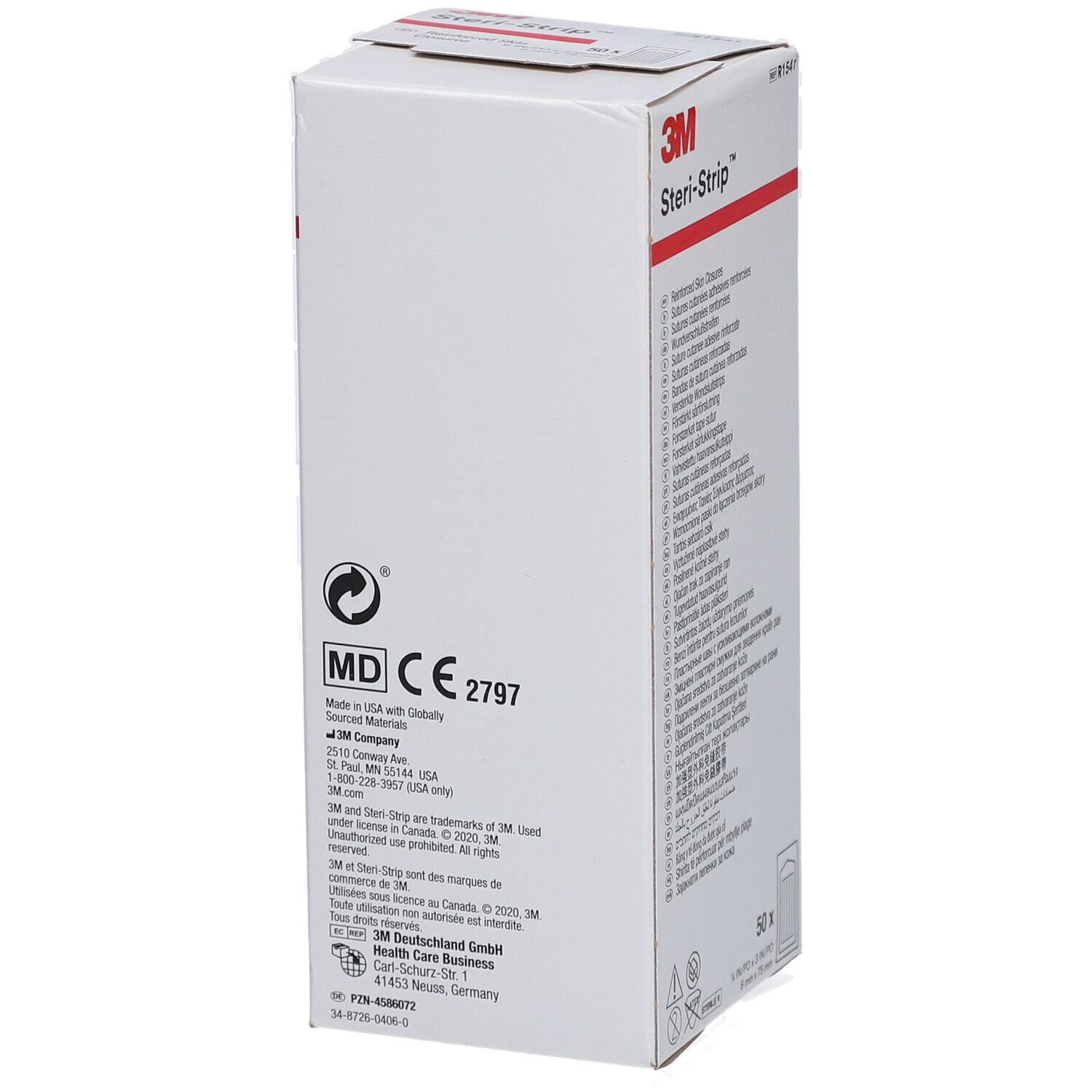 3M Steri-Strip™ Sutures Cutanées Adhésives Stériles 6 x 75 mm Chair