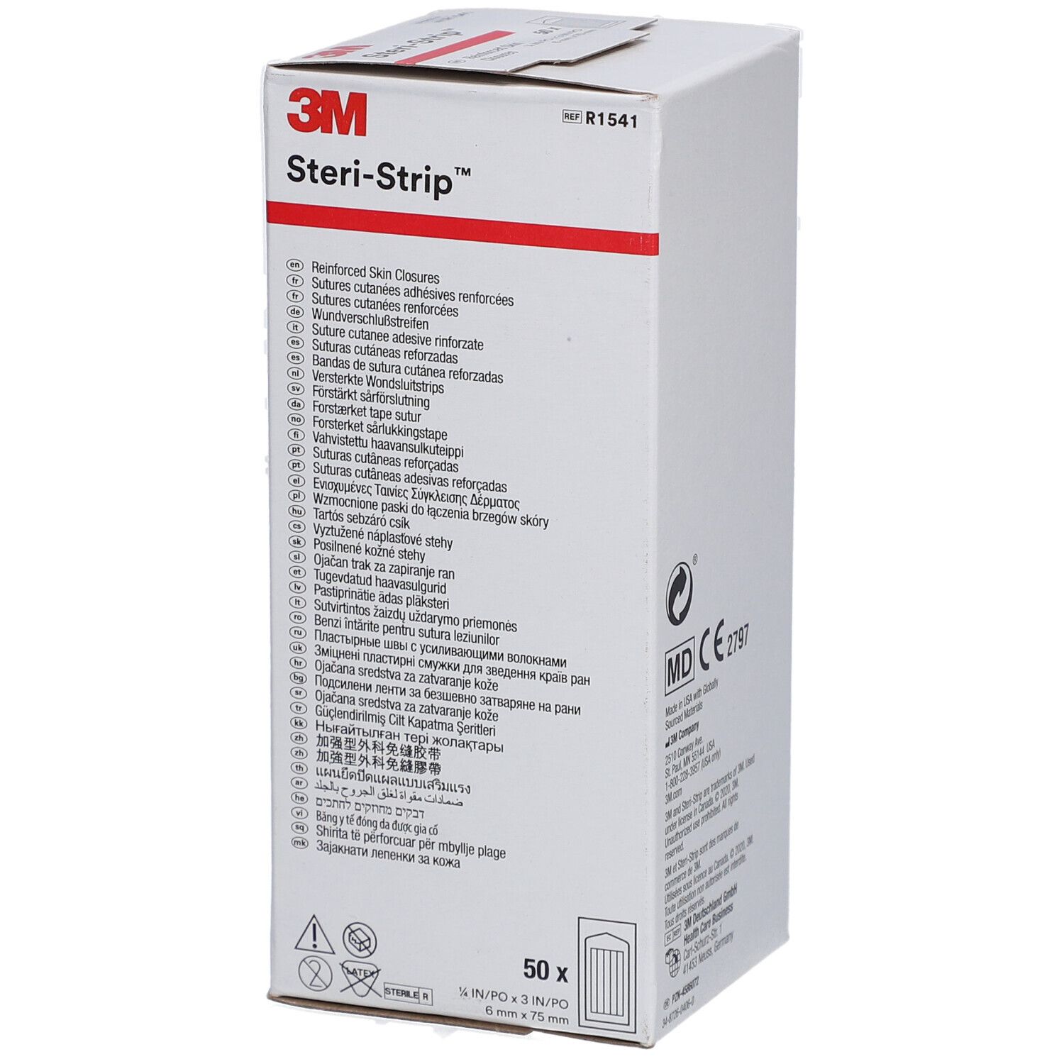 3M Steri-Strip™ Sutures Cutanées Adhésives Stériles 6 x 75 mm Chair