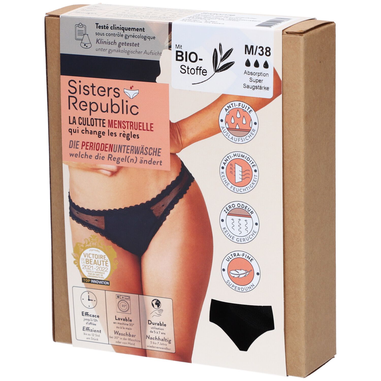 SISTERS REPUBLIC Bikini Sidonie - Culotte menstruelle M/38 Super