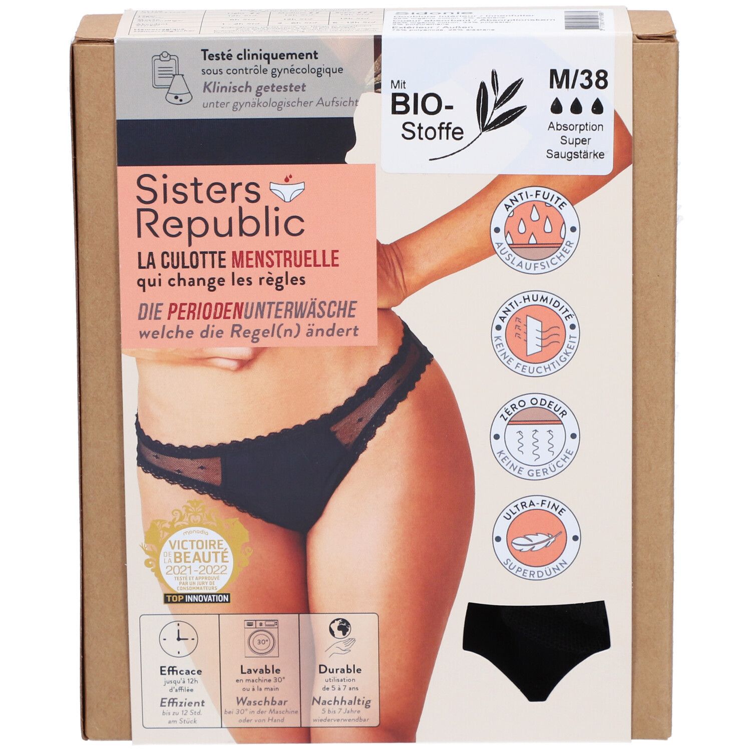 SISTERS REPUBLIC Bikini Sidonie - Culotte menstruelle M/38 Super